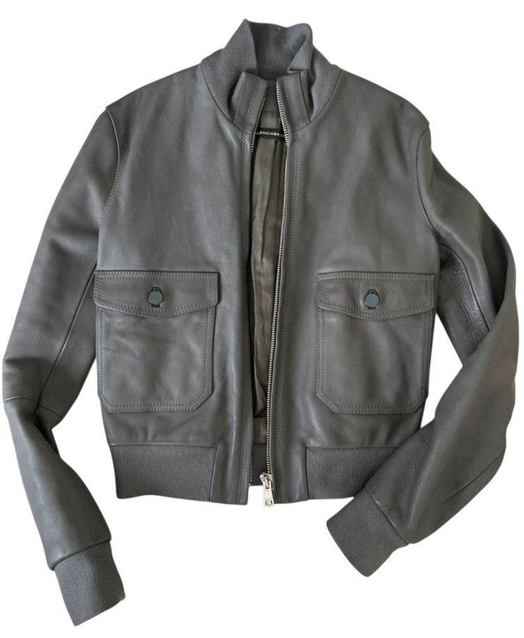 Balenciaga Balenciaga Jacket Biker Leather Bomber Coat Vintage EX0090 Size S / US 4 / IT 40 - 1 Thumbnail