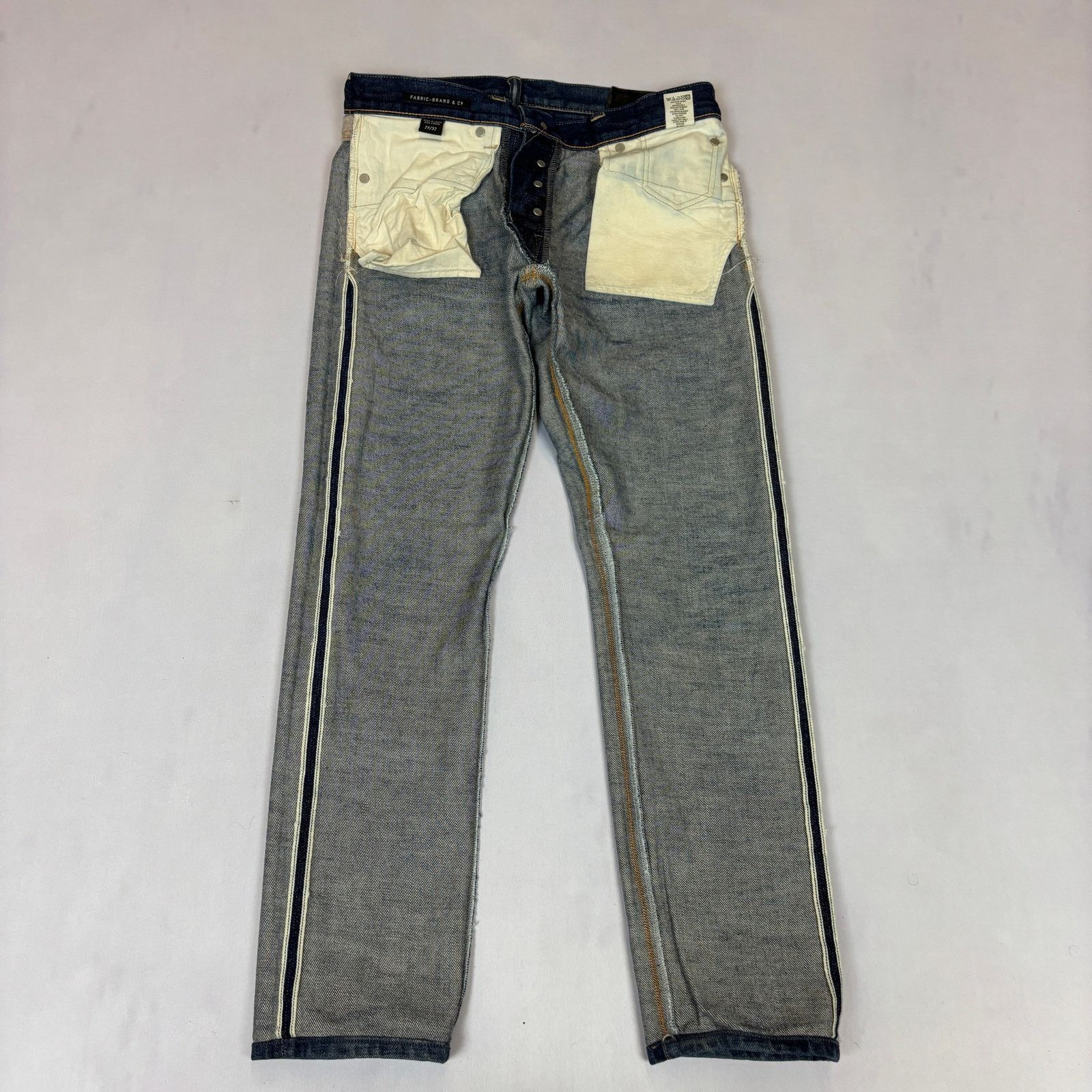 Fabric Brand & Co. Fabric Brand & Co Selvedge Denim Straight Leg Jeans 31x29 Size US 31 - 5 Thumbnail