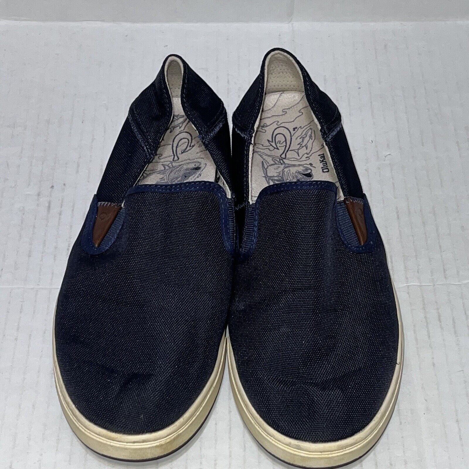 Olukai OluKai Kahu Men's Size 8 Blue Slip-On Boat Deck Loafer Shoes Size US 8 / EU 41 - 4 Thumbnail
