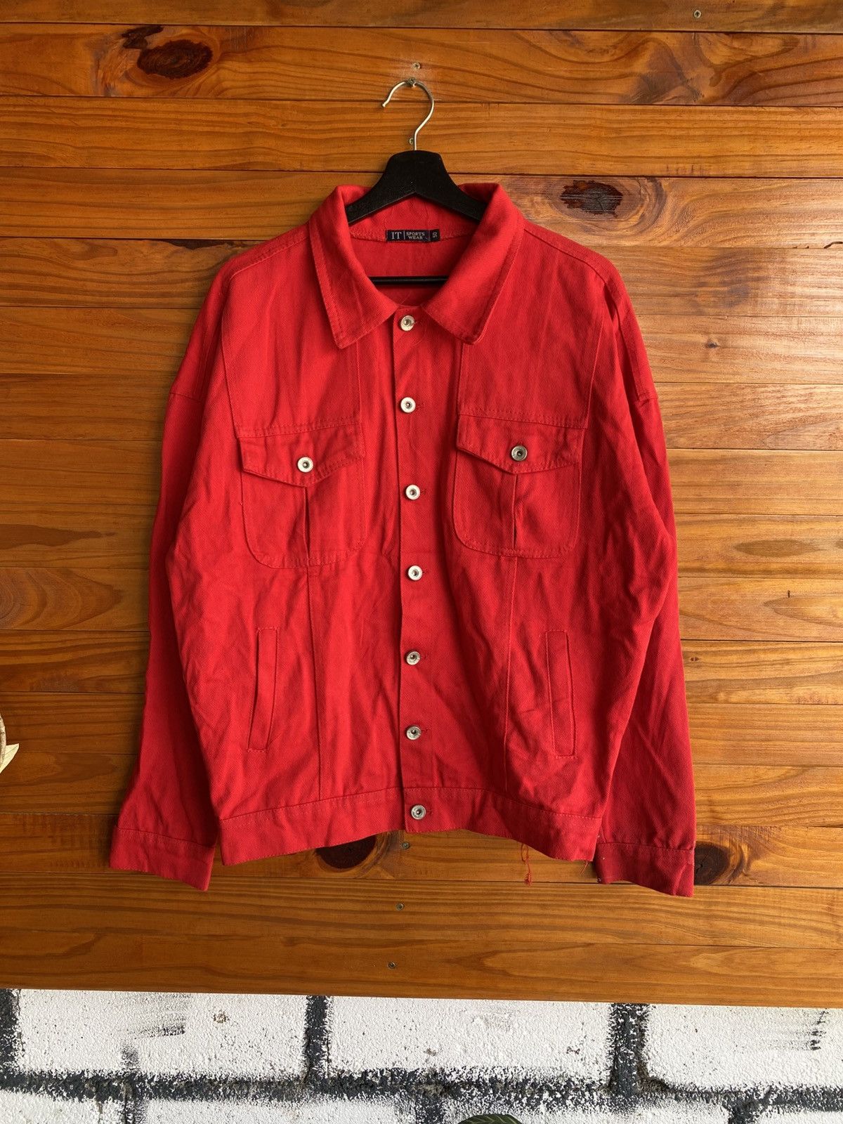 Japanese Brand Vintage IT Sports Wear Red Work Jacket Saint Sundays Graphic Size US M / EU 48-50 / 2 - 6 Thumbnail
