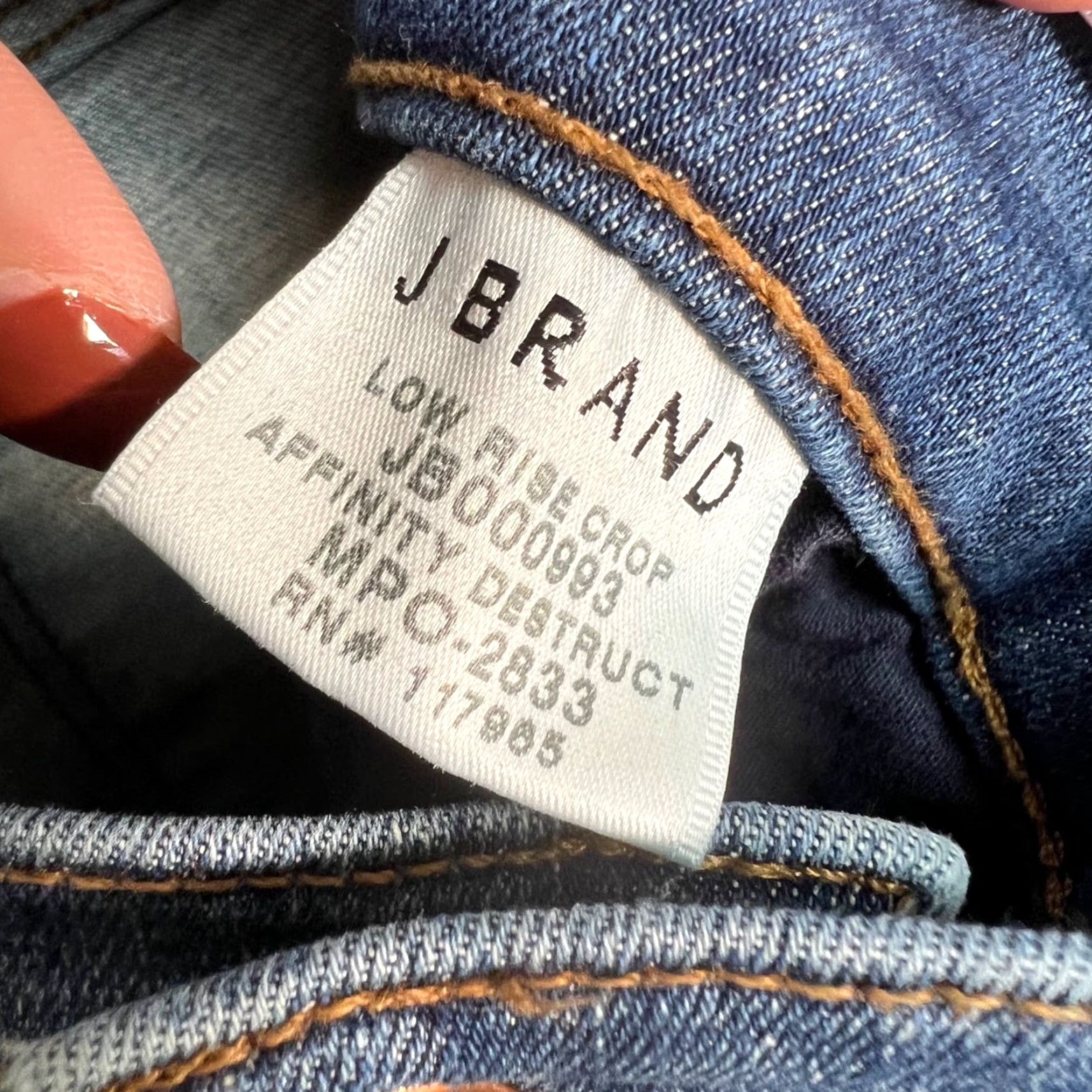 J Brand J Brand Jeans Womens 28 Low Rise Crop Distressed Skinny Denim Blue Cotton Blend 5-Pocket Design Girls Womens Size 28" / US 6 / IT 42 - 5 Thumbnail