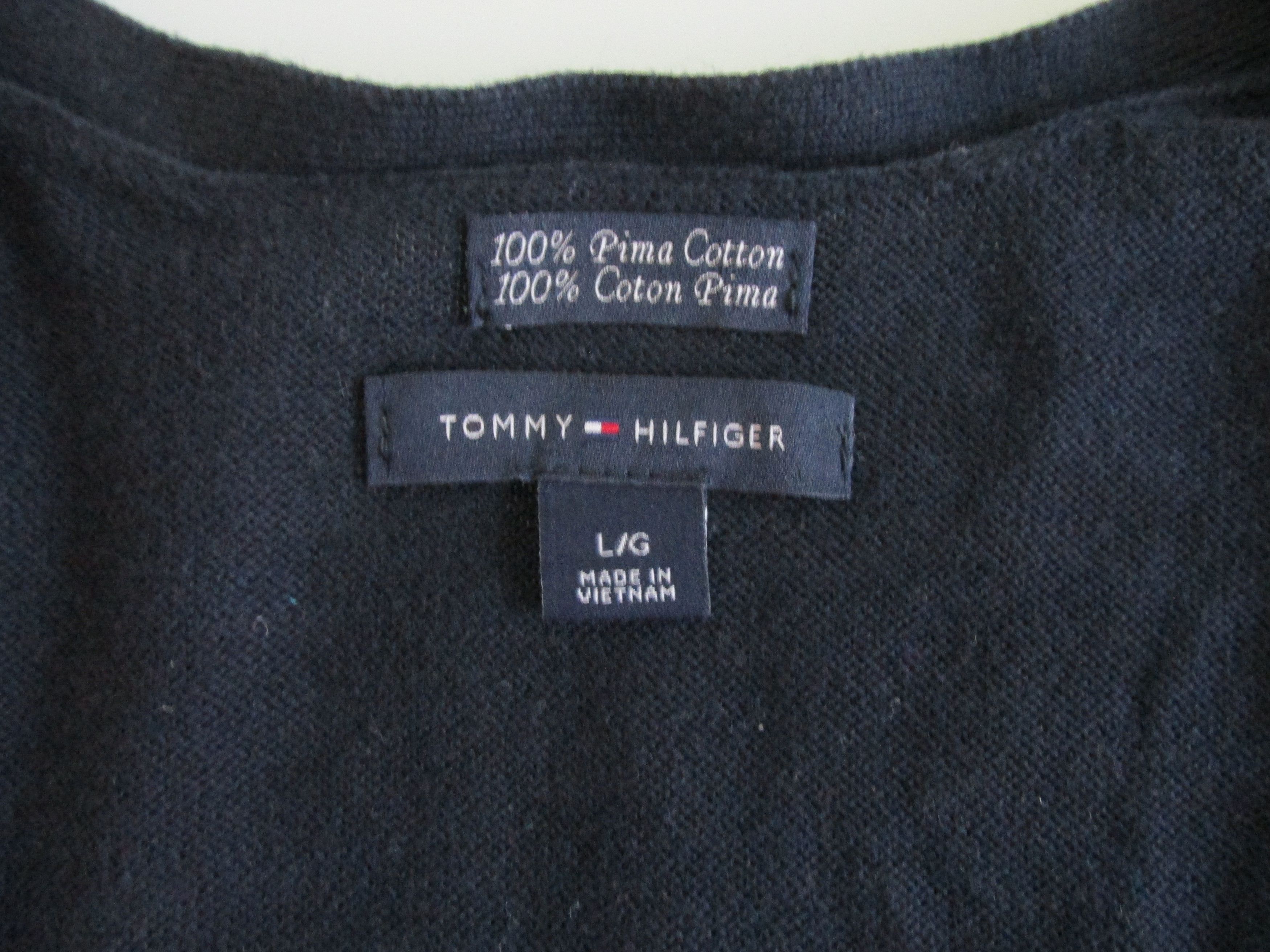 Tommy Hilfiger Tommy Hilfiger Women's V-Neck Cotton Sweaters Size Large Size L / US 10 / IT 46 - 2 Thumbnail