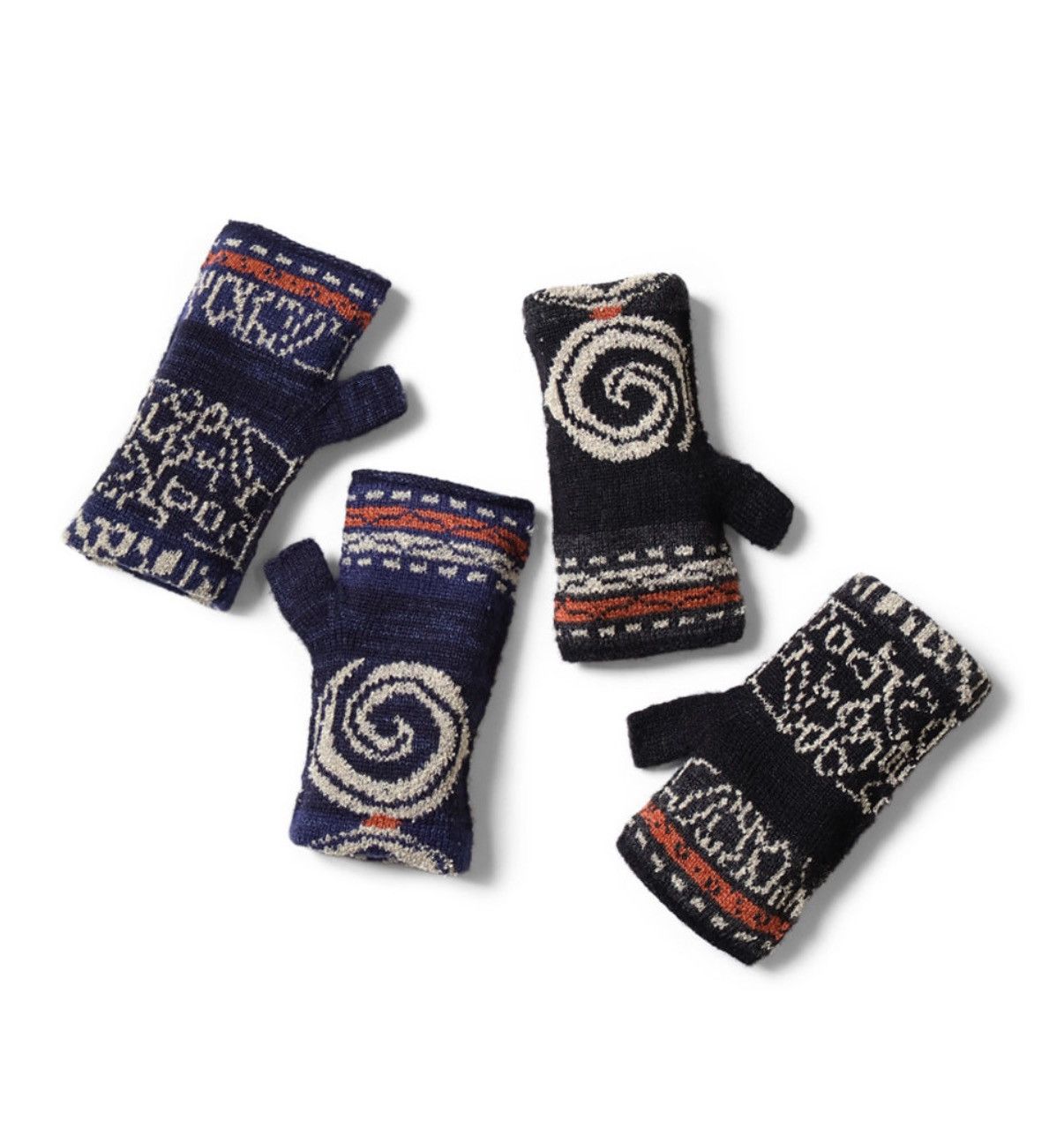 Kapital kapital Ainu × Kuba 2Way Mittens Size ONE SIZE - 2 Thumbnail