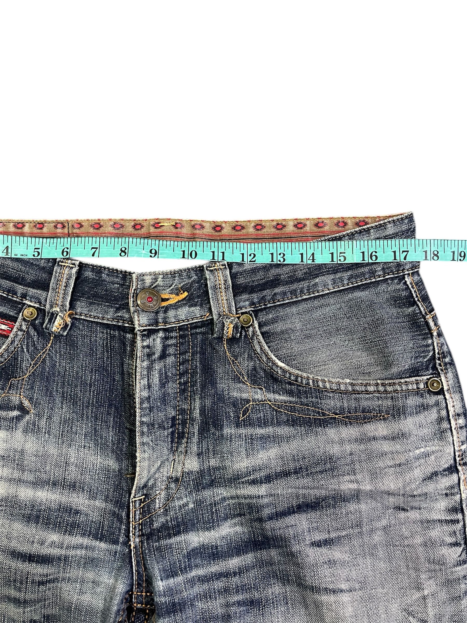 Edwin Edwin 423XVS Distressed Style Aztec Slim Straight / Tappered Size US 35 - 10 Thumbnail