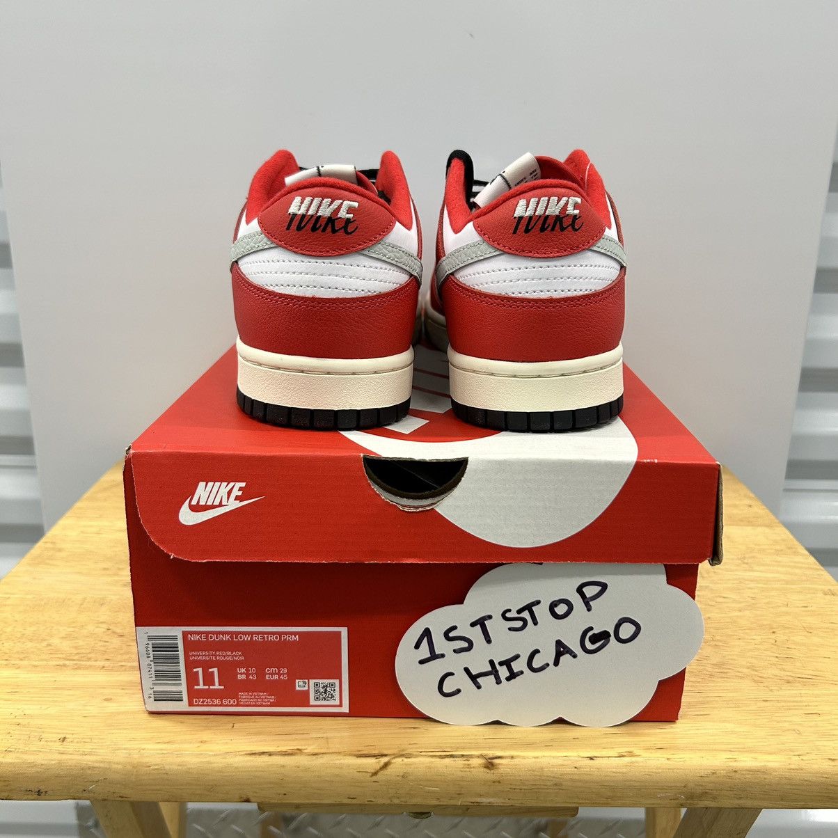 Nike Nike Dunk Low Chicago Split Men’s Size 11 Red Black NEW Size US 11 / EU 44 - 3 Thumbnail