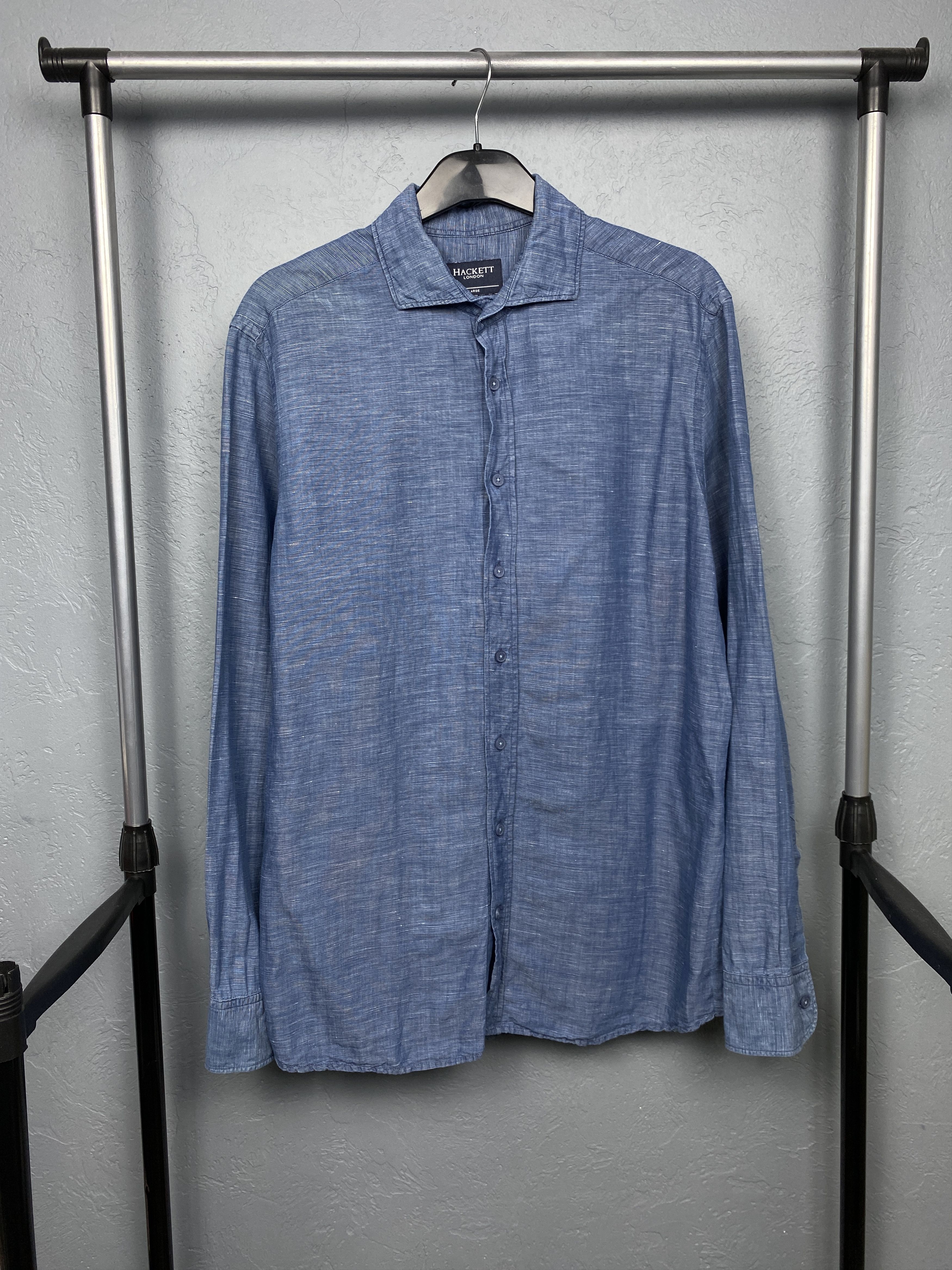 Hackett Hackett Vintage Mens LINEN Long Sleeve Shirt Size US L / EU 52-54 / 3 - 1 Thumbnail