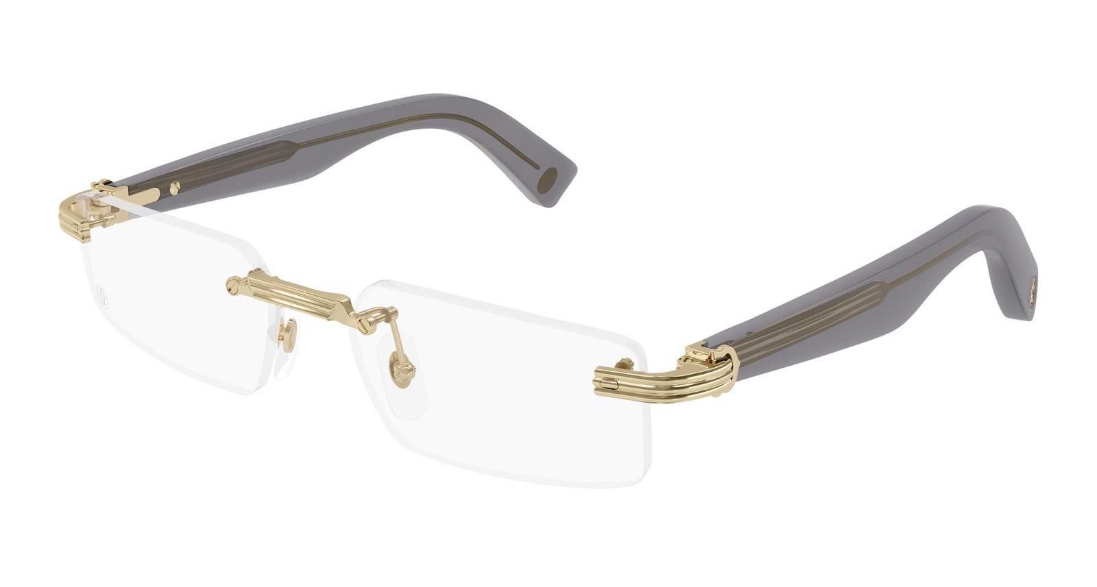 Cartier New Cartier eyewear optical eyeglasses CT0537O 001 gold grey Size ONE SIZE - 3 Thumbnail