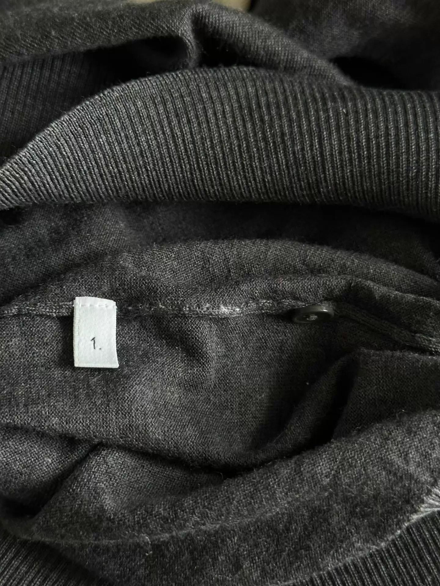 Thom Browne Gray Long Sleeve Sweater with Stripe Detail. Size US S / EU 44-46 / 1 - 3 Thumbnail