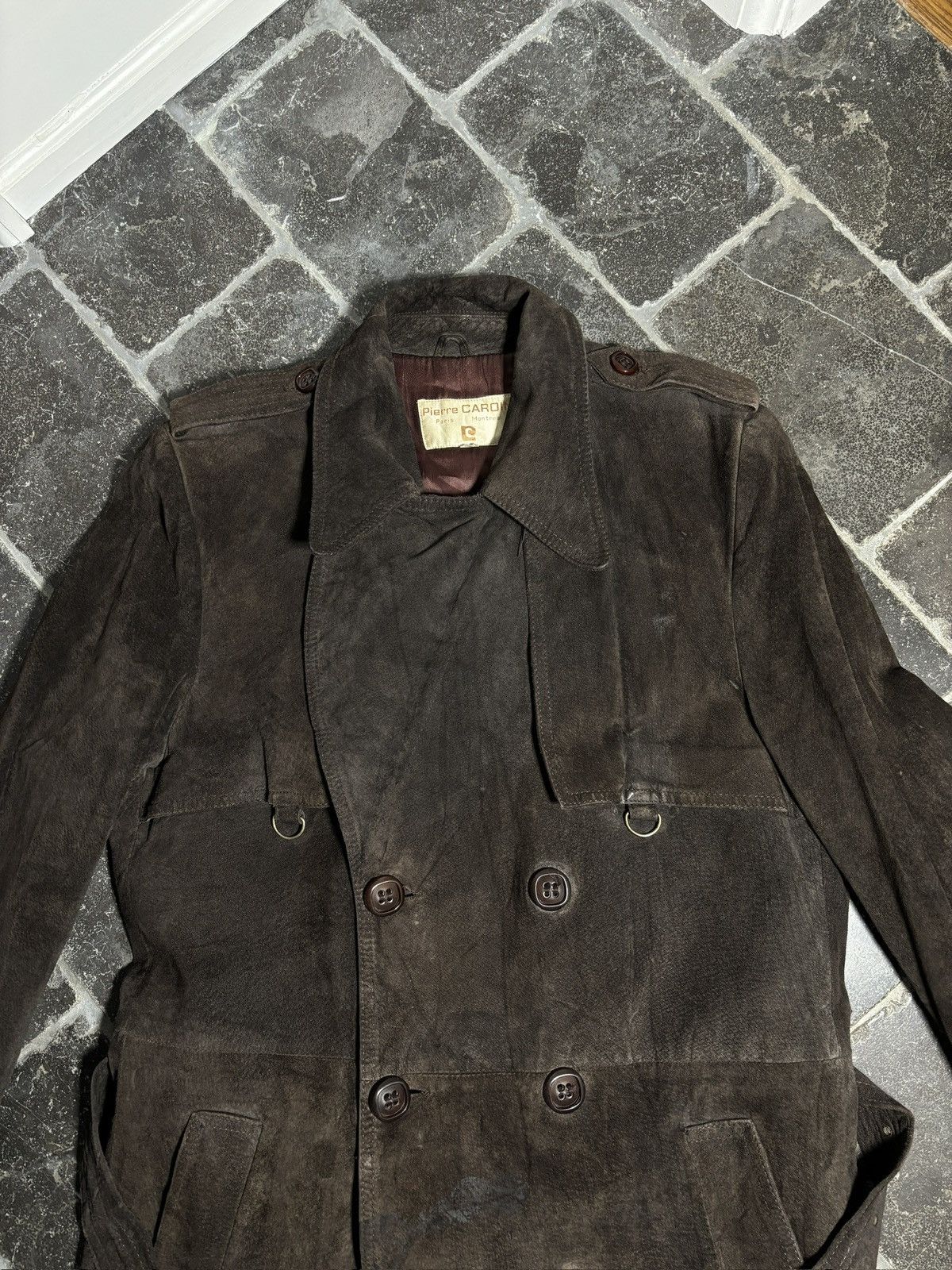 Pierre Cardin 1970s Pierre Cardin Vintage Leather Jacket Suede Trench Coat Size US S / EU 44-46 / 1 - 4 Thumbnail