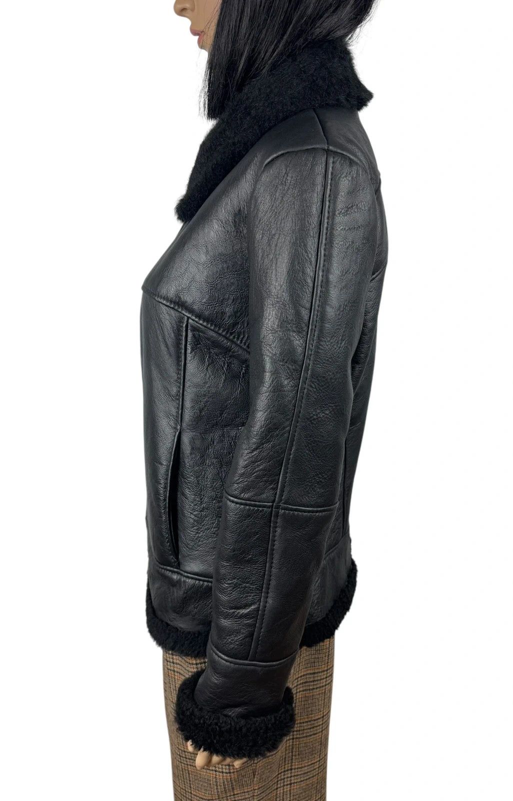 Other Olivier Ausoni Genuine Leather Shearling Jacket size M Size M / US 6-8 / IT 42-44 - 5 Thumbnail