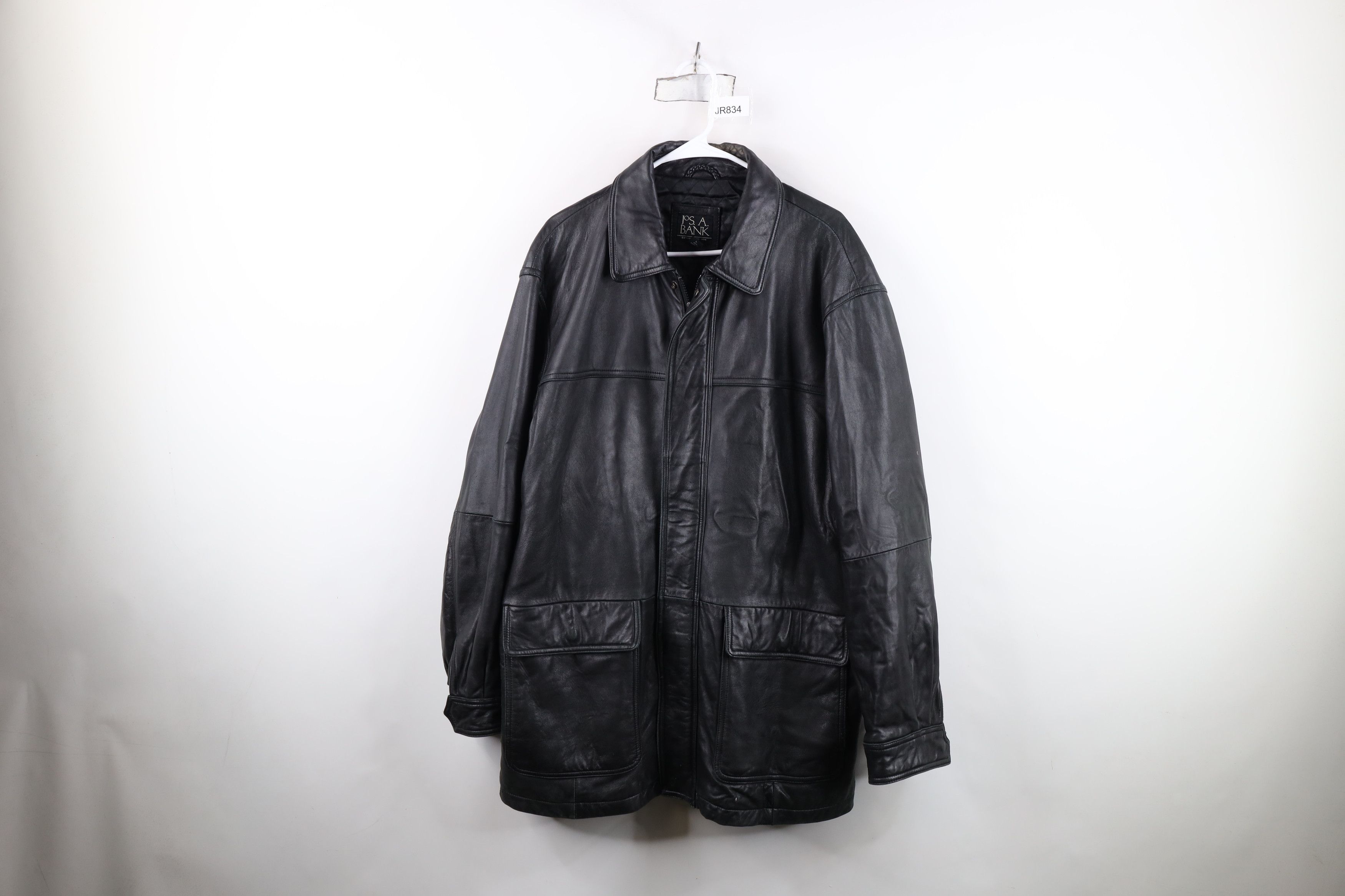 Jos. A. Bank Vintage Jos A Bank Quilted Leather Full Zip Jacket Black Size US L / EU 52-54 / 3 - 1 Thumbnail
