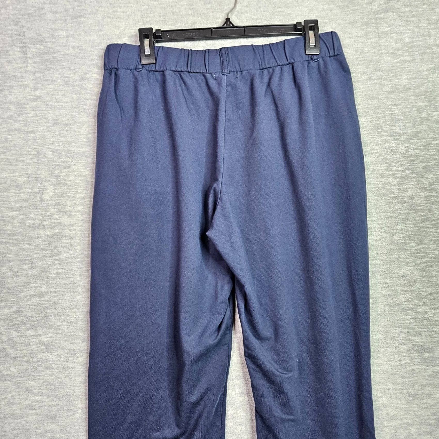 Vintage Garnet Hill Women’s Pull on Elastane Waist Navy Blue Jersey Knit Pant M Casual Knit Regular Blue 28" Inseam Mens No Size M / US 6-8 / IT 42-44 - 3 Thumbnail