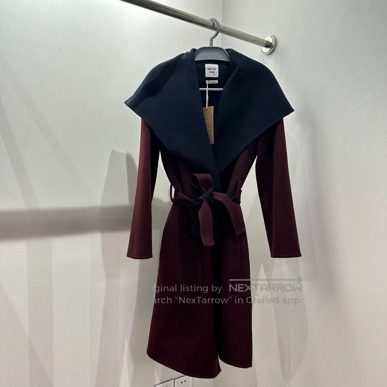 Hermes Hermes Belted Patchwork Cashmere Overcoat Size XXS / US 00 / IT 34 - 1 Thumbnail