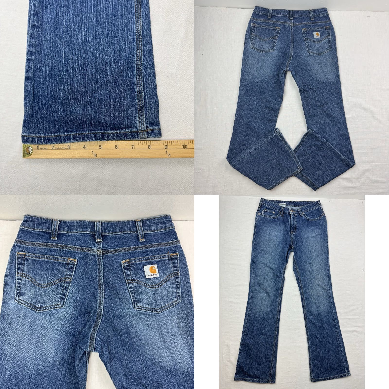 Carhartt VINTAGE Carhartt Jeans Womens 6 Blue Bootcut Traditional Fit Hipster Farm Y2K Size 28" / US 6 / IT 42 - 9 Thumbnail