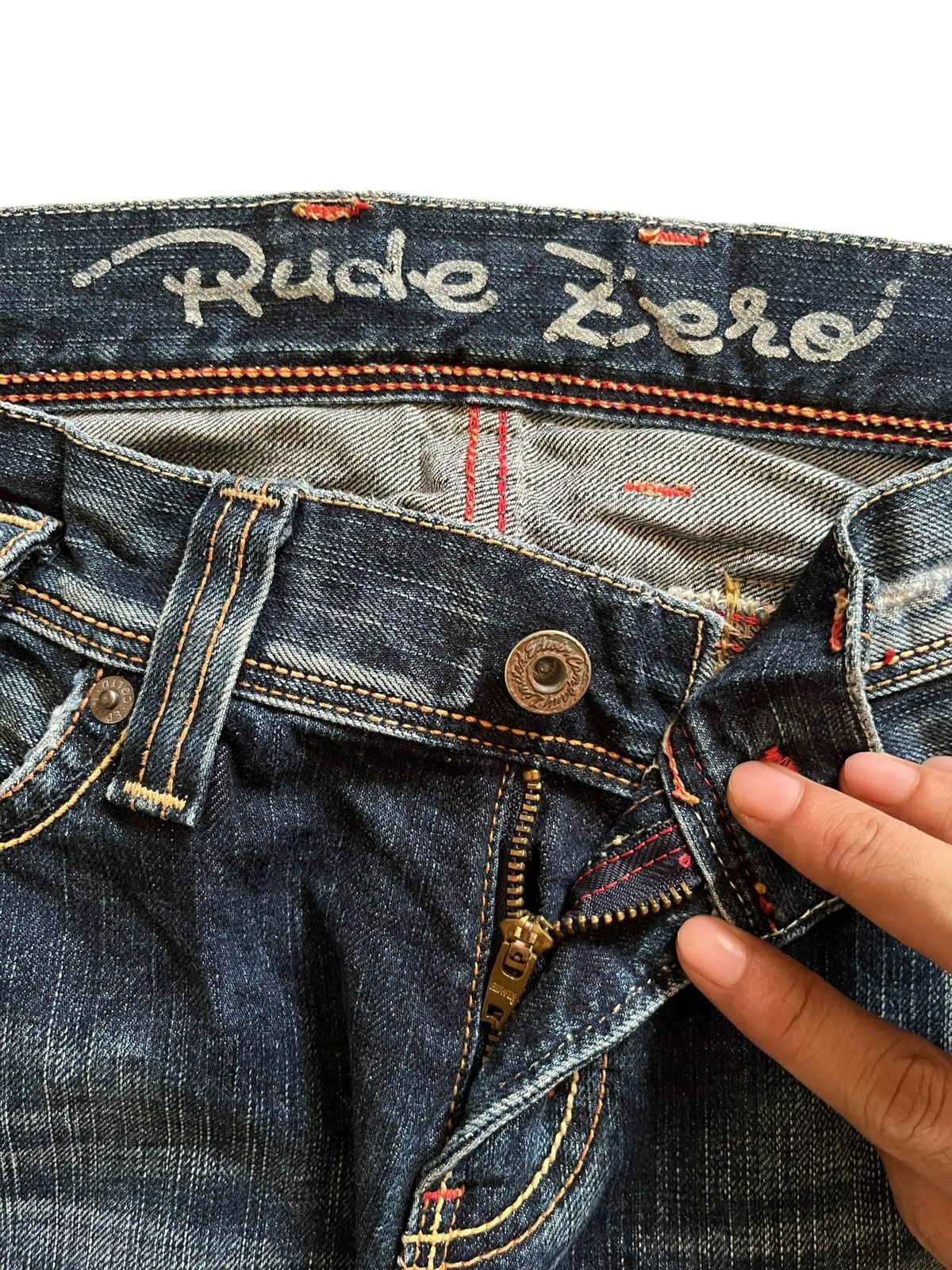 Edwin Vintage Japanese Edwin Flared Buckle Back Distressed Jeans Size 32" / US 10 / IT 46 - 3 Thumbnail