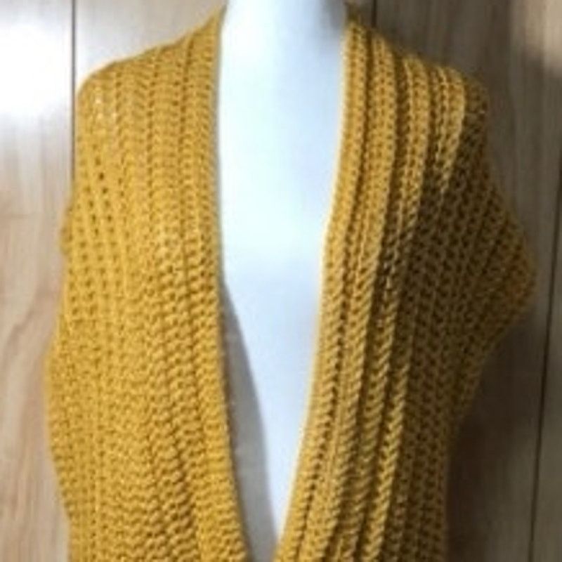 Other Gold Handmade Crocheted Shawl by Dawny Size ONE SIZE - 2 Thumbnail
