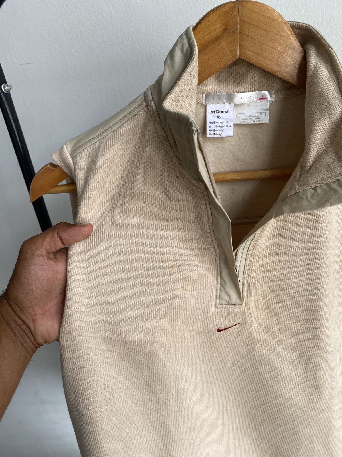 Nike NIKE Vest Centre Beige Y2K Size US S / EU 44-46 / 1 - 8 Thumbnail