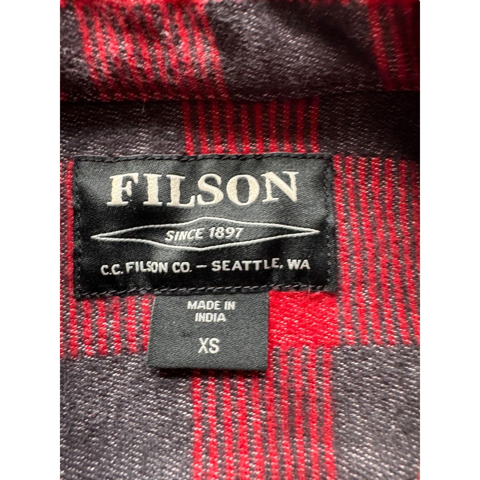 Filson Filson Beartooth Cotton Shirt Charcoal Red SZ XS Size US XS / EU 42 / 0 - 3 Thumbnail