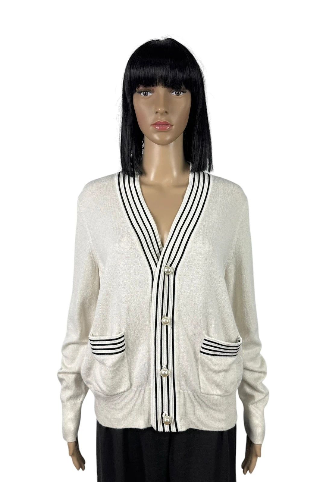 Sandro Sandro Cardigan Wool Striped size 1 Size S / US 4 / IT 40 - 1 Thumbnail