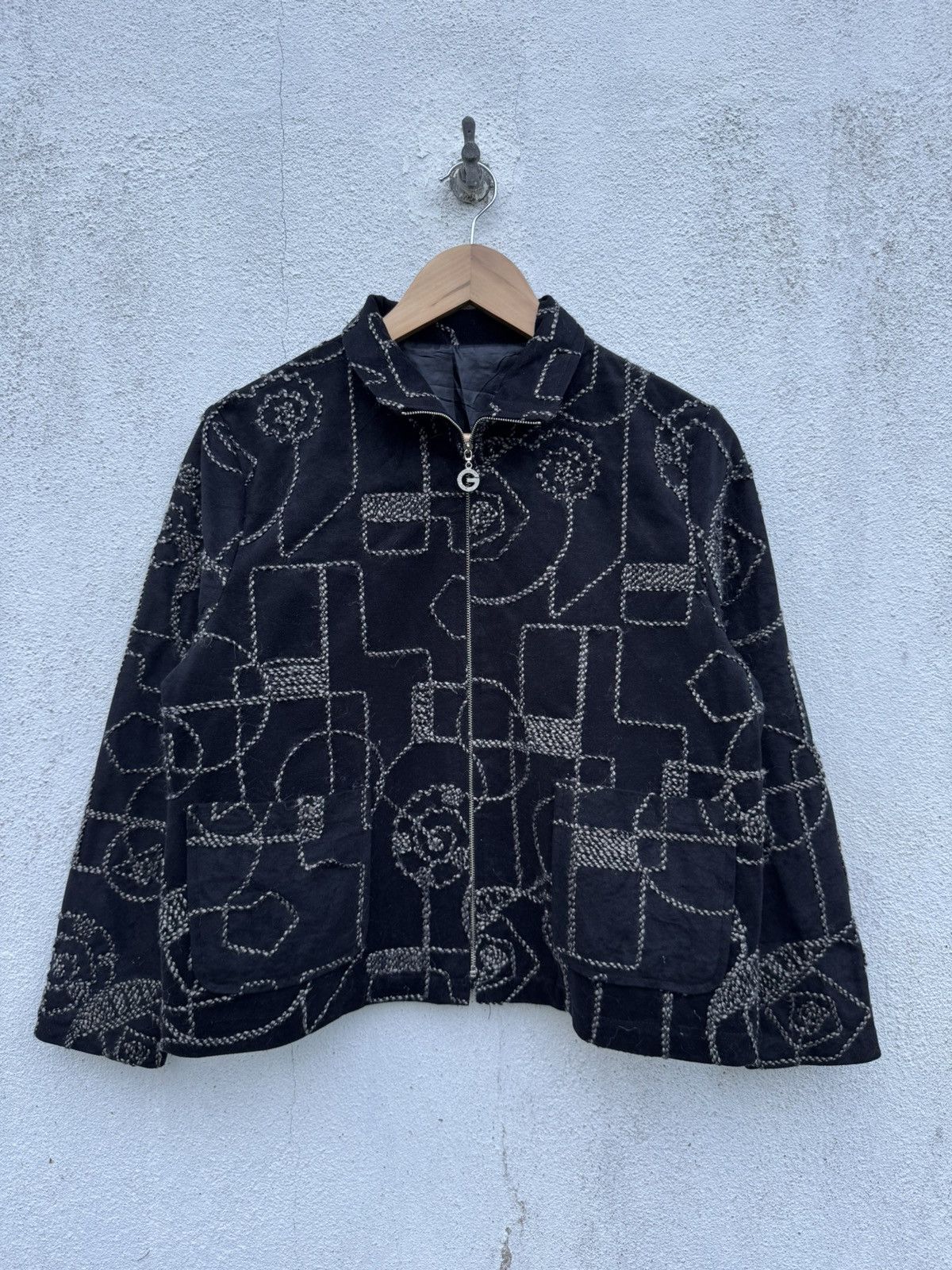 Archival Japanese Grunge Punk Thrashed Boxy Zip Up