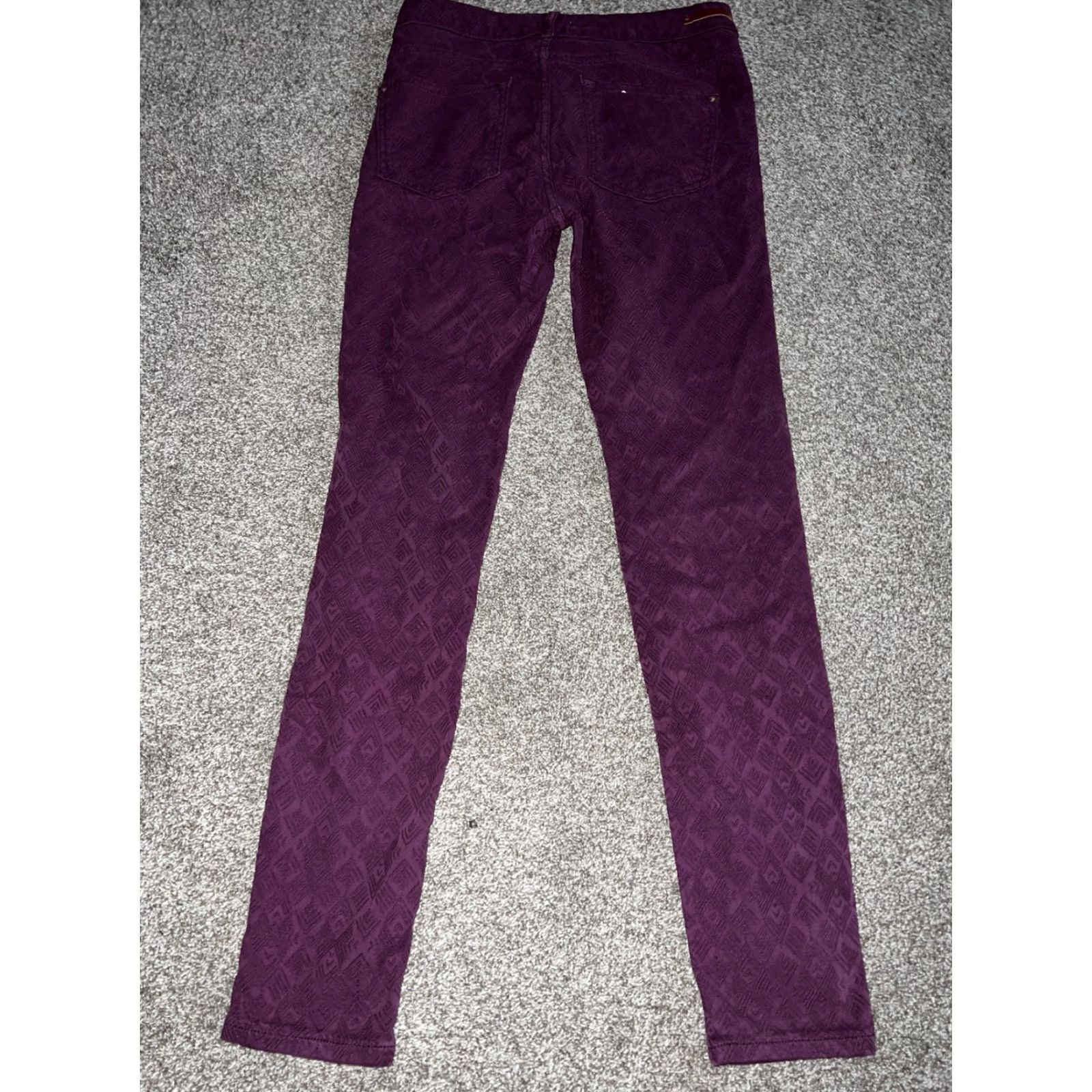 Vintage Pilcro And The Letterpress Purple Textured Skinny Jeans Womens Size 26 Purple Skinny Jeans Ladies 26 Womens Size 26" / US 2 / IT 38 - 4 Thumbnail