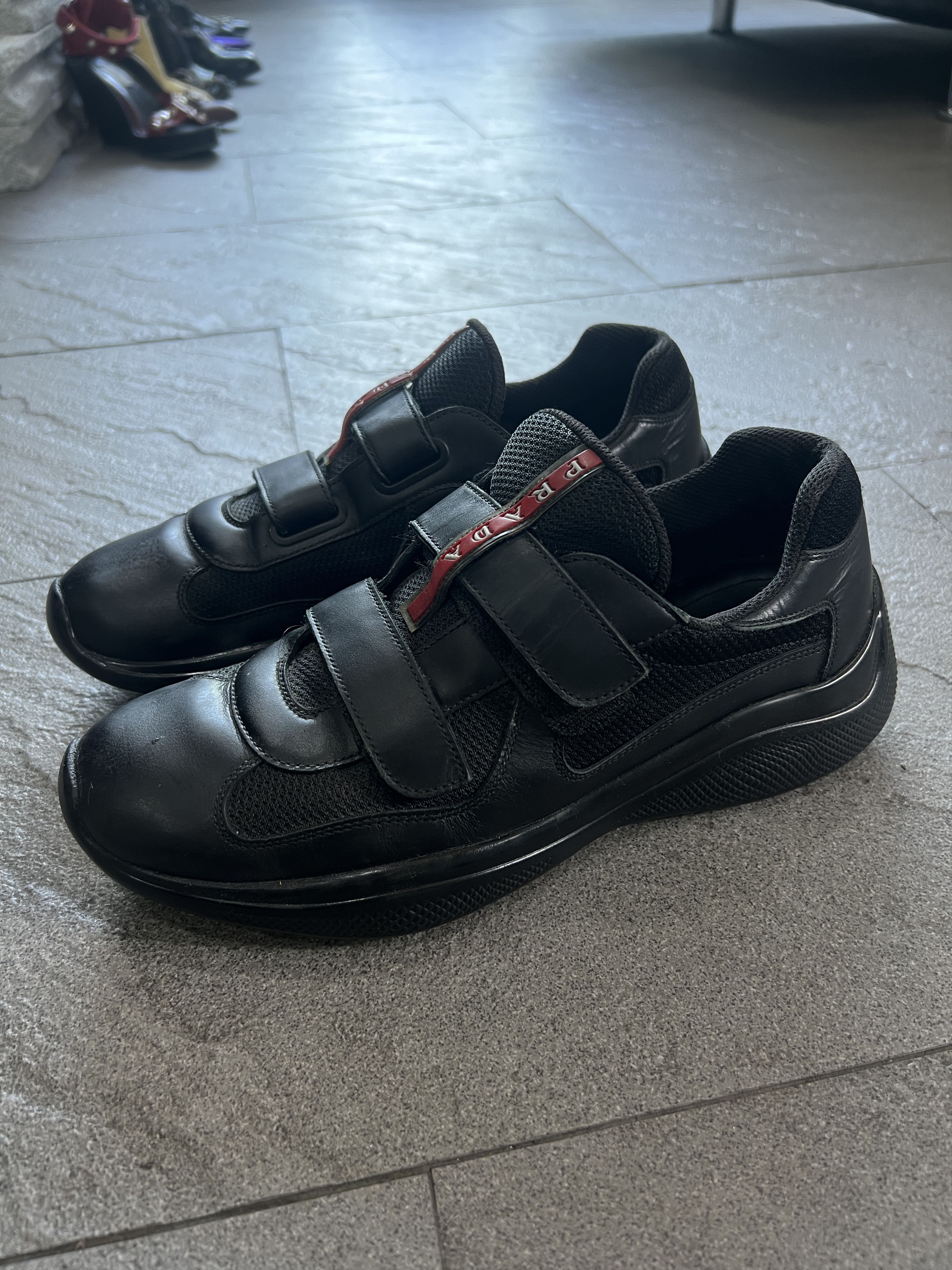 Prada Prada Red Line Velcro Strap Sneakers Black EU40 Size US 9 / IT 39 - 4 Thumbnail