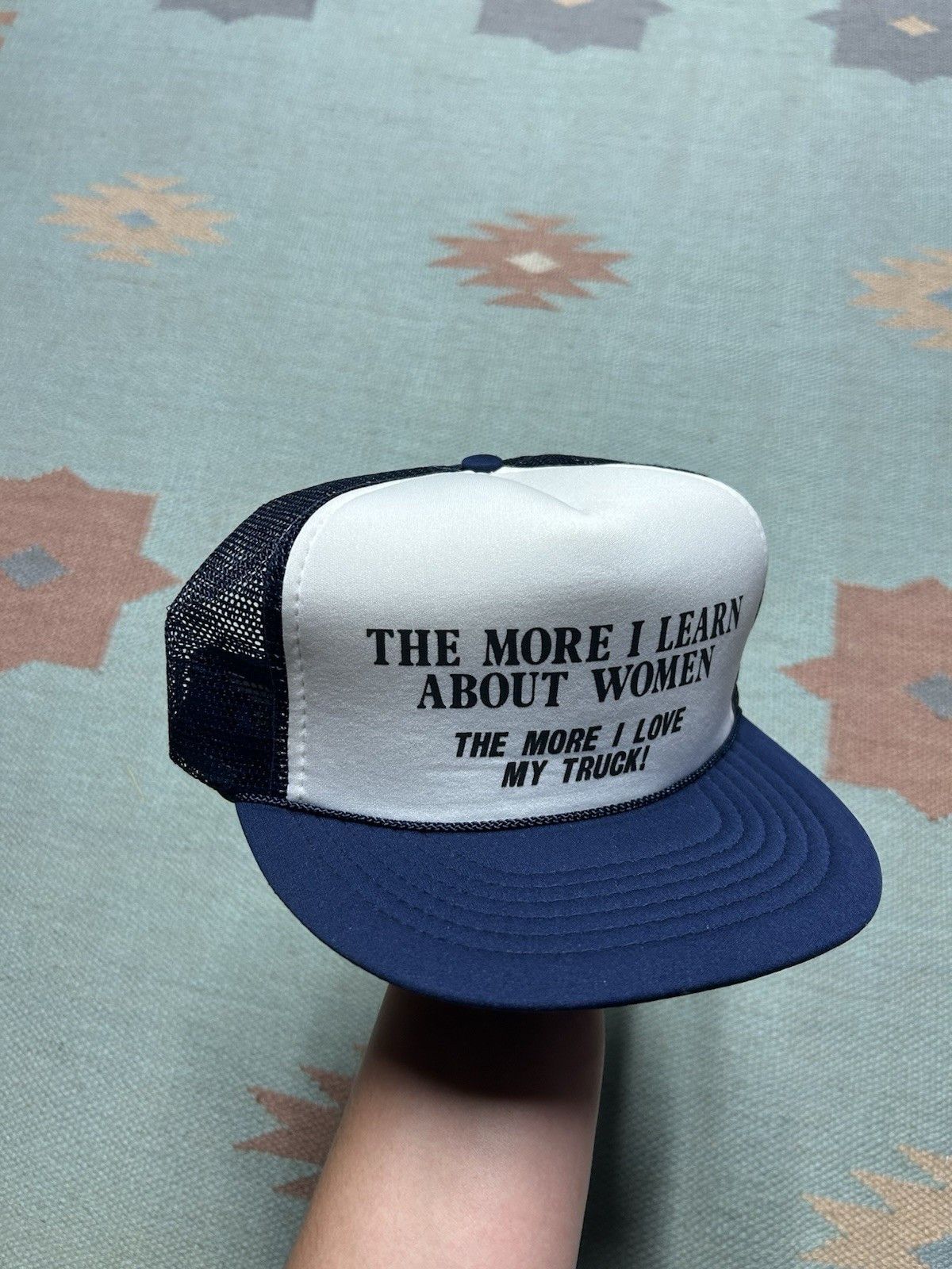 Vintage trucker hat more I learn about women more I love my truck Size ONE SIZE - 1 Thumbnail