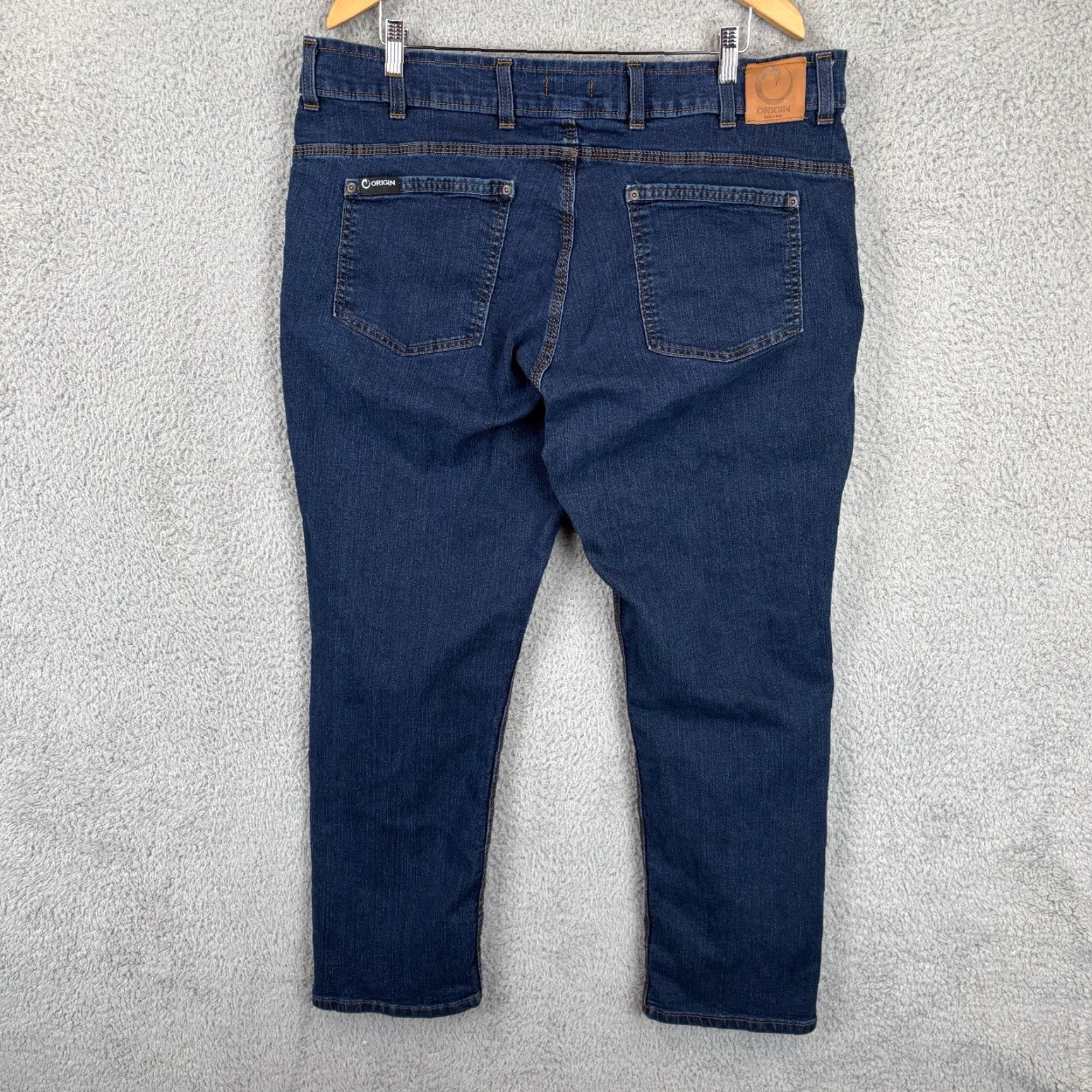 Vintage Origin USA Jeans Mens 38x30 Blue Bootcut Relaxed Fit Stretch Made USA Jeans Size US 38 / EU 54 - 3 Thumbnail