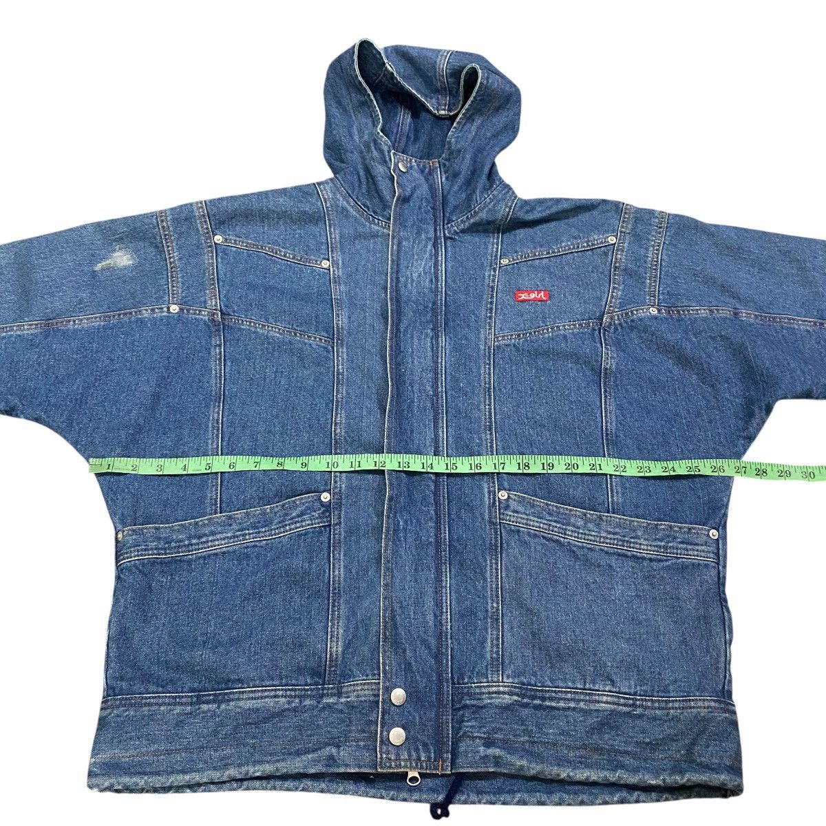 X-Girl Vintage X-Girl Denim Blouson Hoodie Zipper/Button Jacket Size XL / US 12-14 / IT 48-50 - 17 Thumbnail