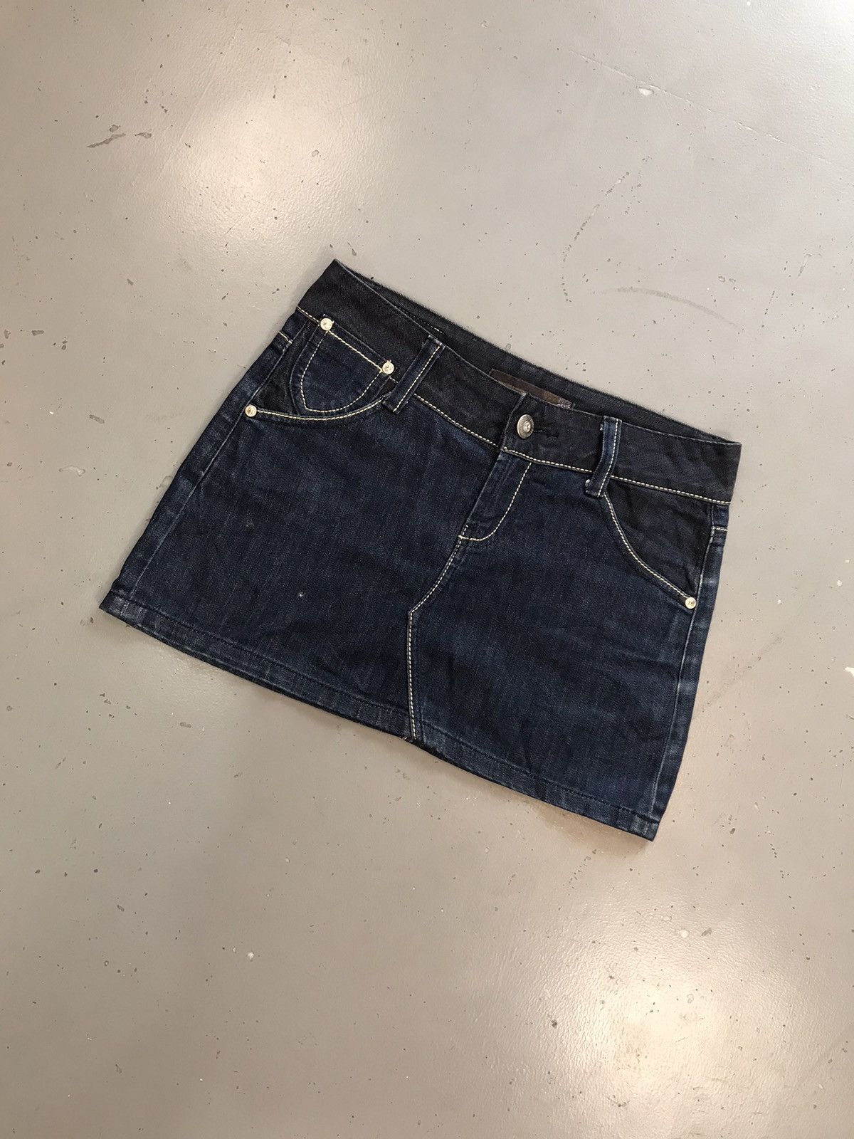 Japanese Brand × Vintage Vintage Evisu inspired seagull stone embroidered miniskirt Size 30" / US 8 / IT 44 - 3 Thumbnail