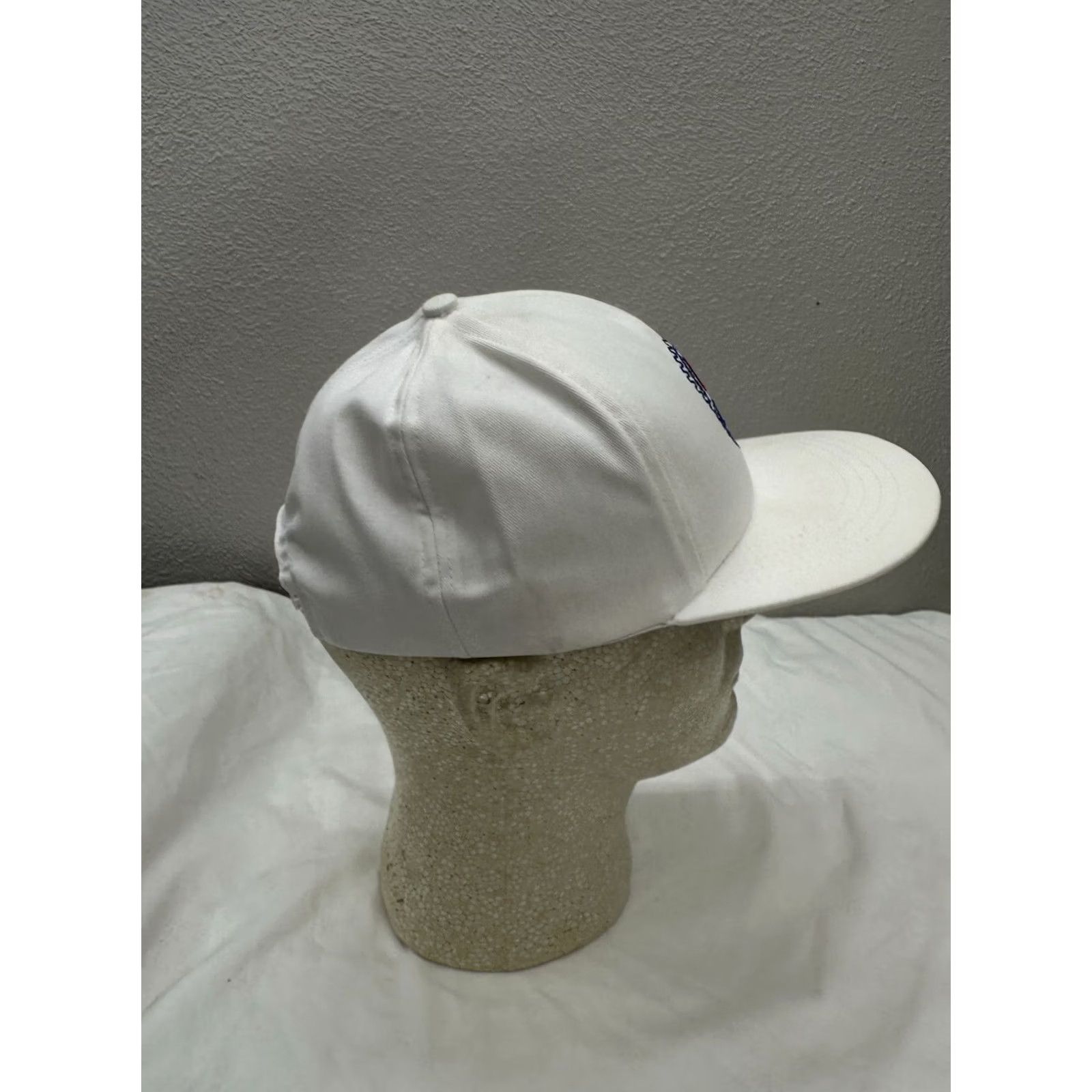 Vintage VINTAGE UnionWear Snapback Hat White International Mechanics and Aerospace Logo Mens Hats 90s USA Adjustable Front Logo Size ONE SIZE - 6 Thumbnail