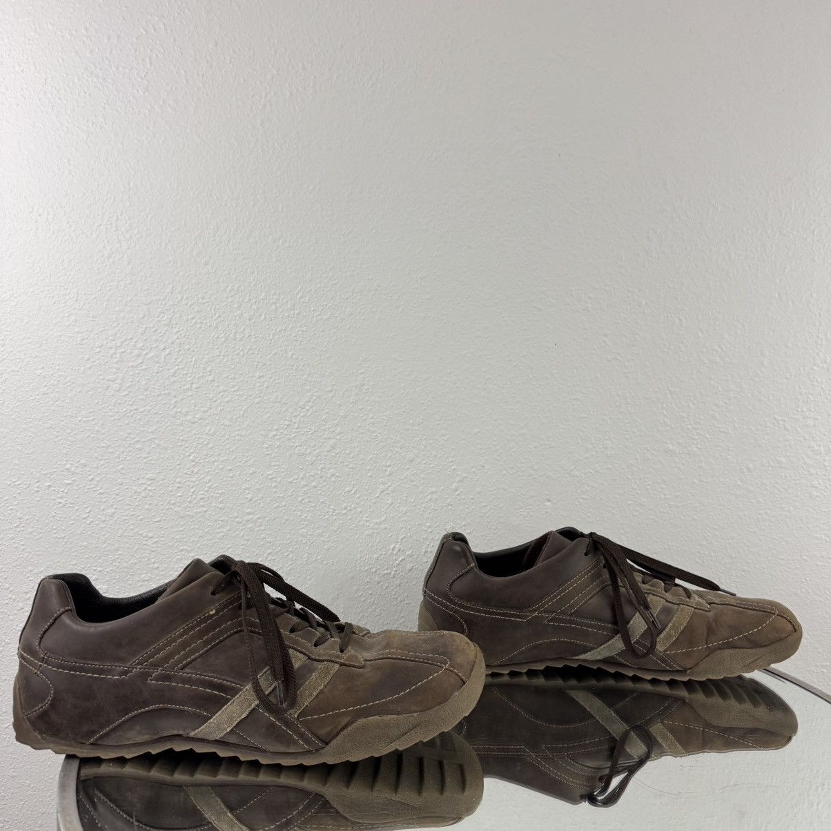 Arizona Jean Co. ARIZONA Vintage Brown Leather Suede Lace Up Oxford Sneakers Size US 12 / EU 45 - 2 Thumbnail