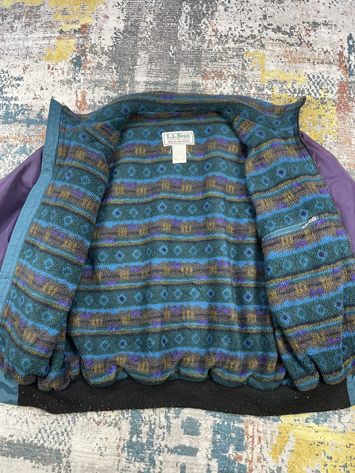 L.L. Bean Vtg LL Bean Navajo Lining Nylon Shell Outdoor Jackets Size US S / EU 44-46 / 1 - 2 Thumbnail