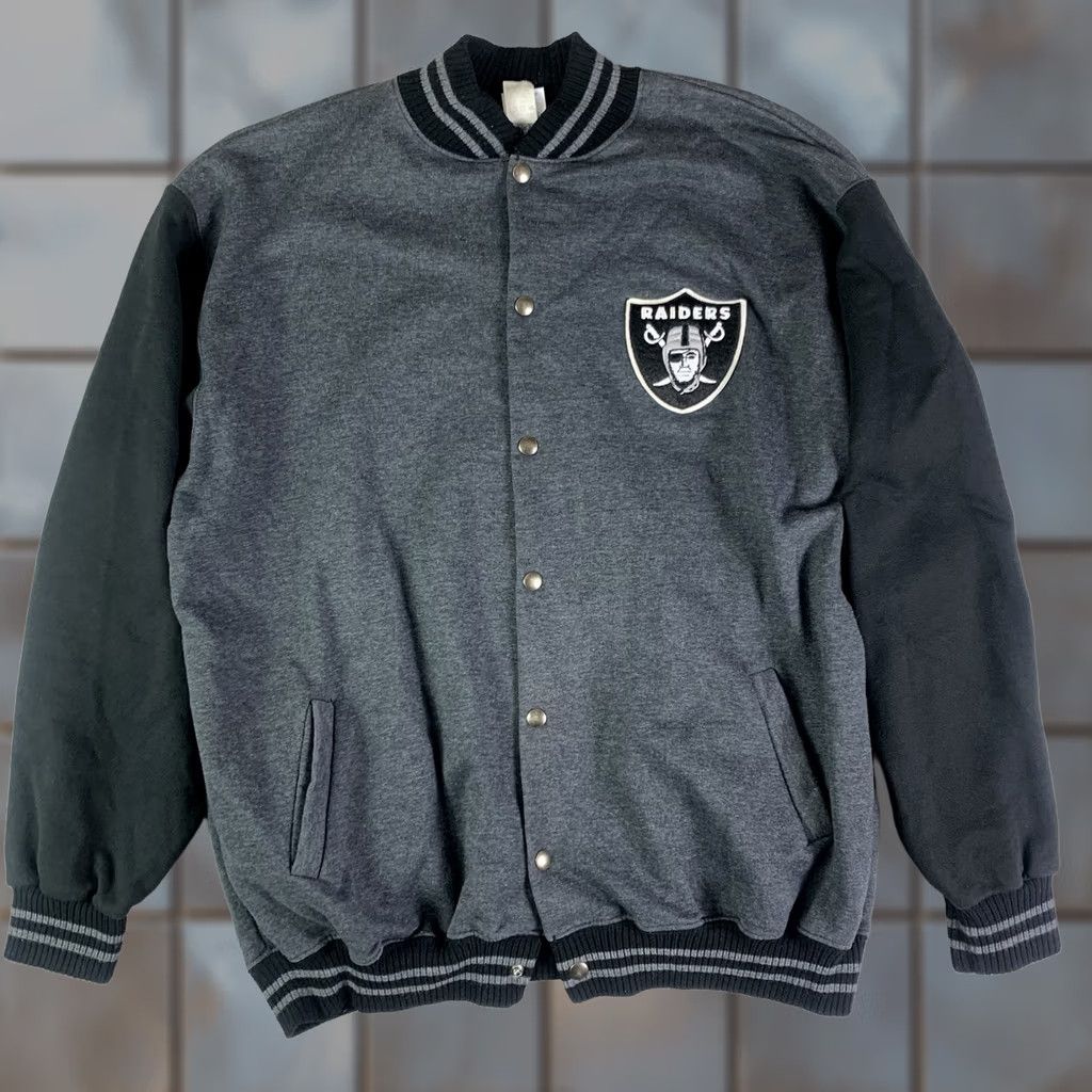 Vintage Vintage Los Angeles Raiders Varsity Jacket Mens XL button snap Oakland Lightweight Size US XL / EU 56 / 4 - 1 Thumbnail