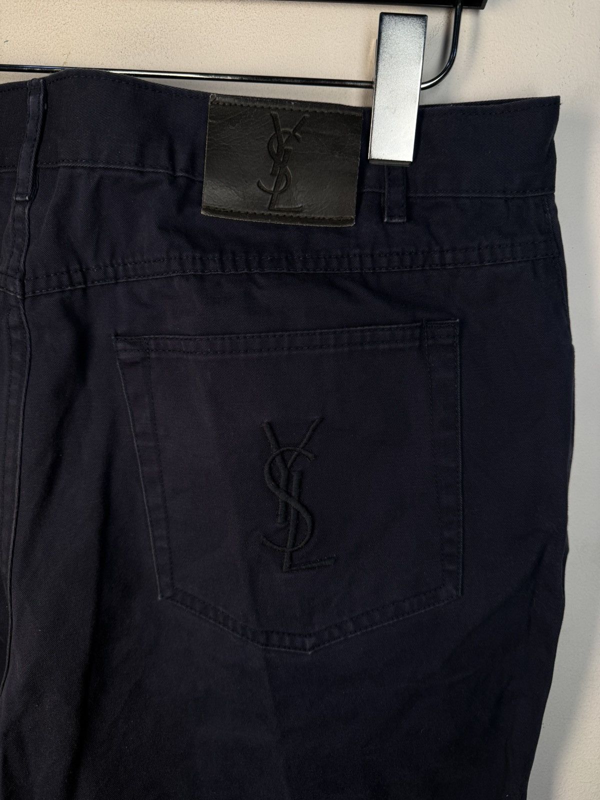 Yves Saint Laurent 36x30 YSL Jeans Denim Navy Classic Pants Vintage Size US 36 / EU 52 - 3 Thumbnail