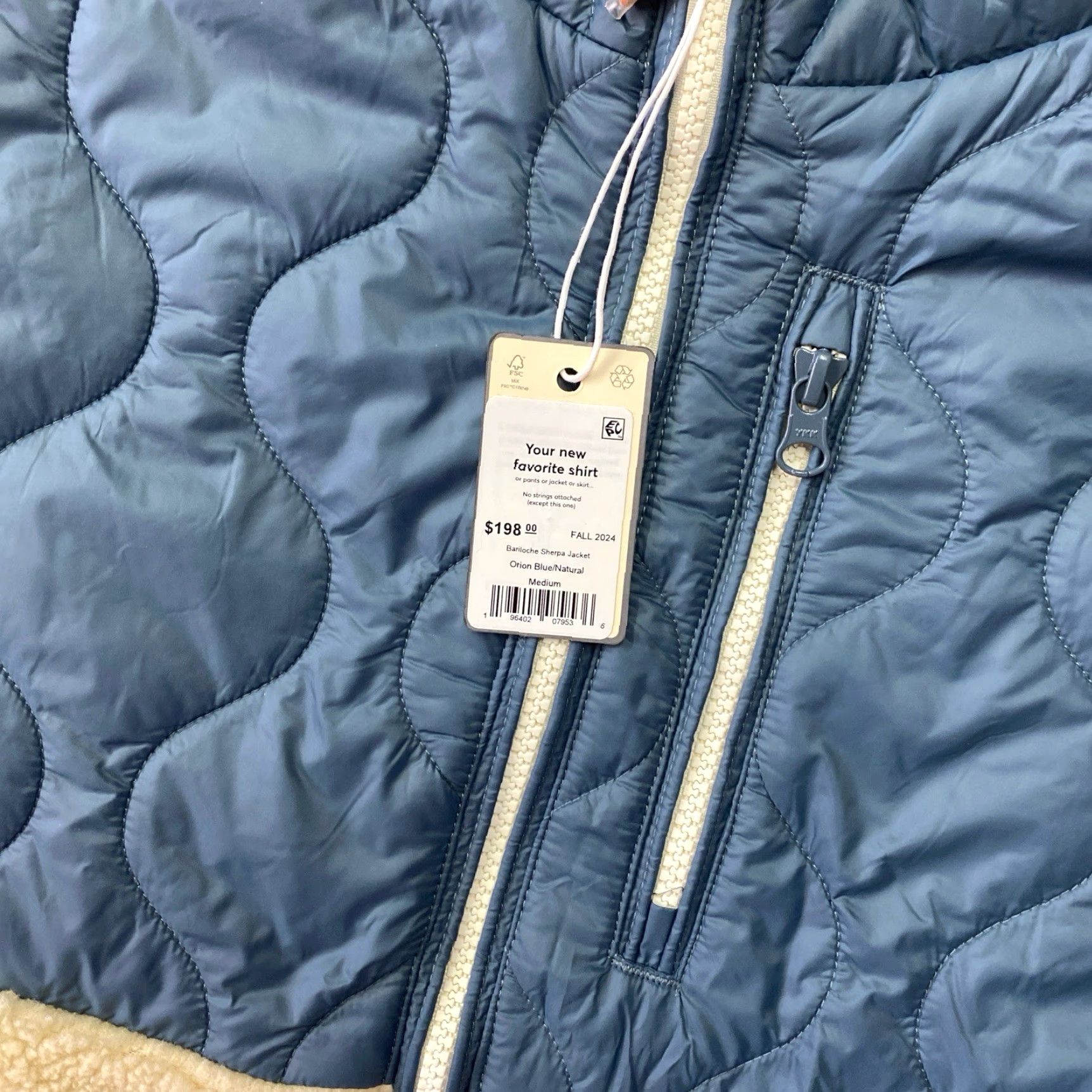 Marine Layer Marine Layer Bariloche Sherpa Jacket Mens Med Orion Blue Zip Up NEW Jacket Size US M / EU 48-50 / 2 - 2 Thumbnail