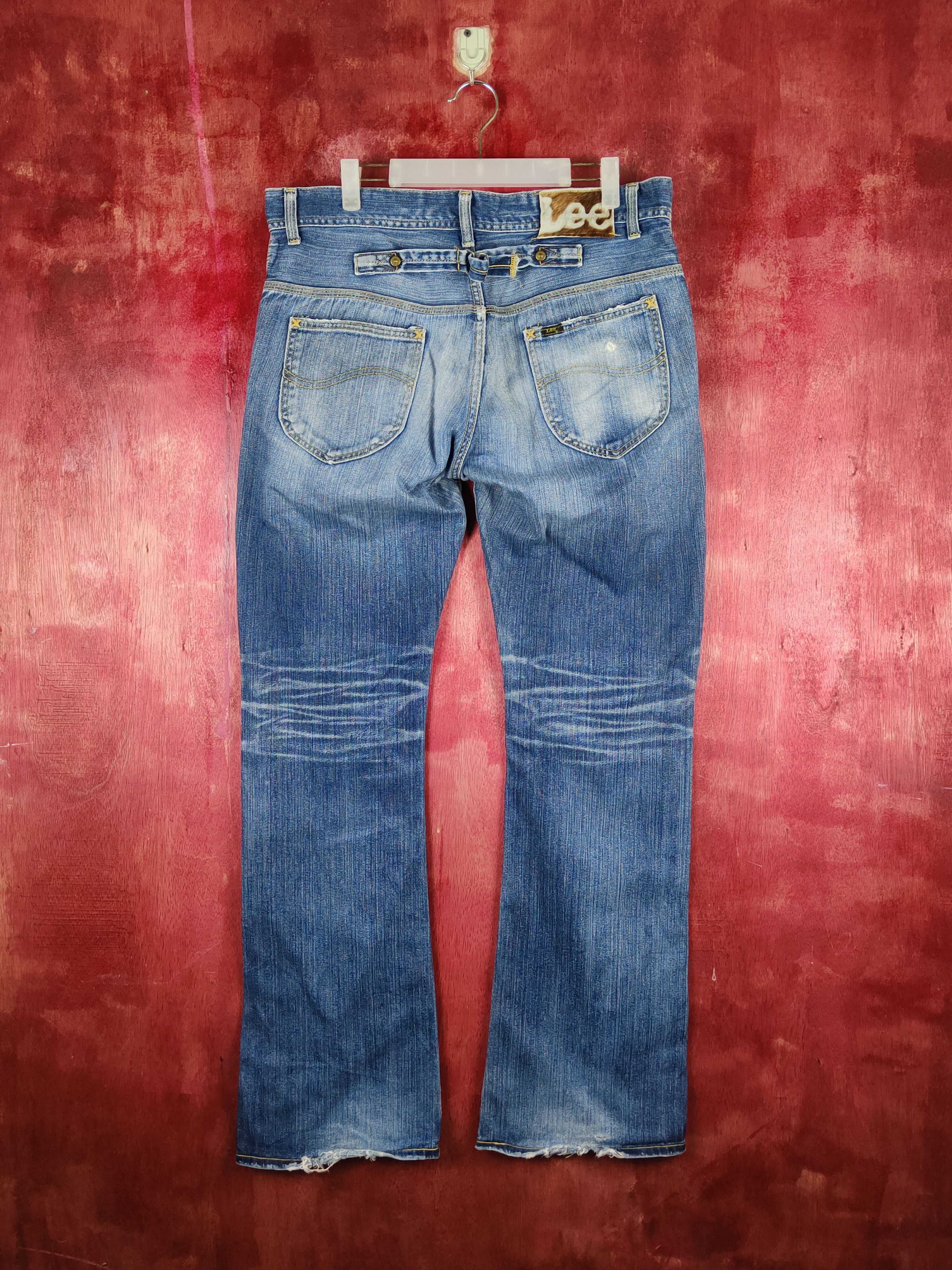Japanese Brand Lee Blue Distressed Ripped Jeans #S2200 Size US 36 / EU 52 - 9 Thumbnail