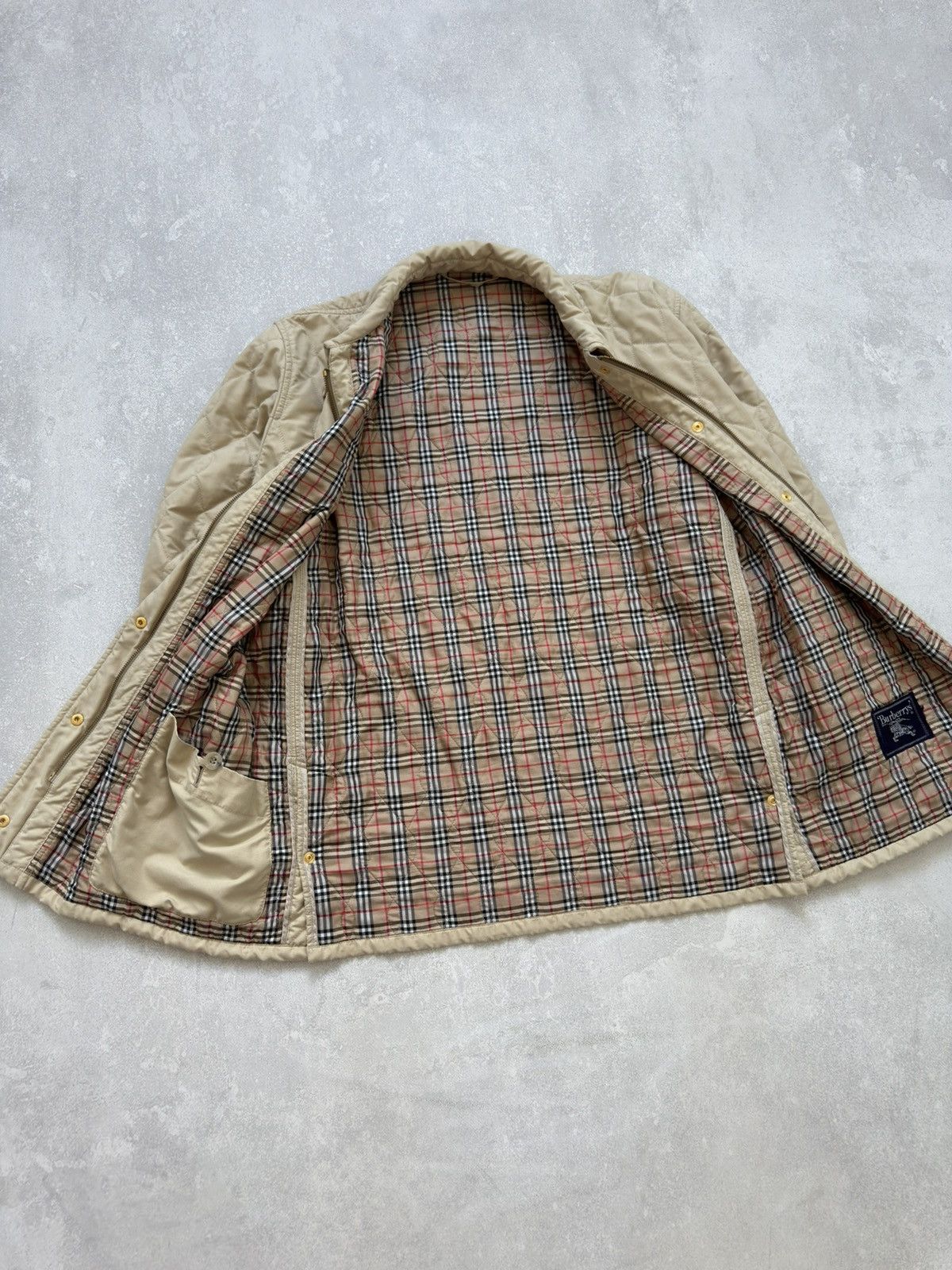 Burberry Vintage Burberrys 90s Nova Check Quilted Coat Jacket Logo Size US L / EU 52-54 / 3 - 13 Thumbnail