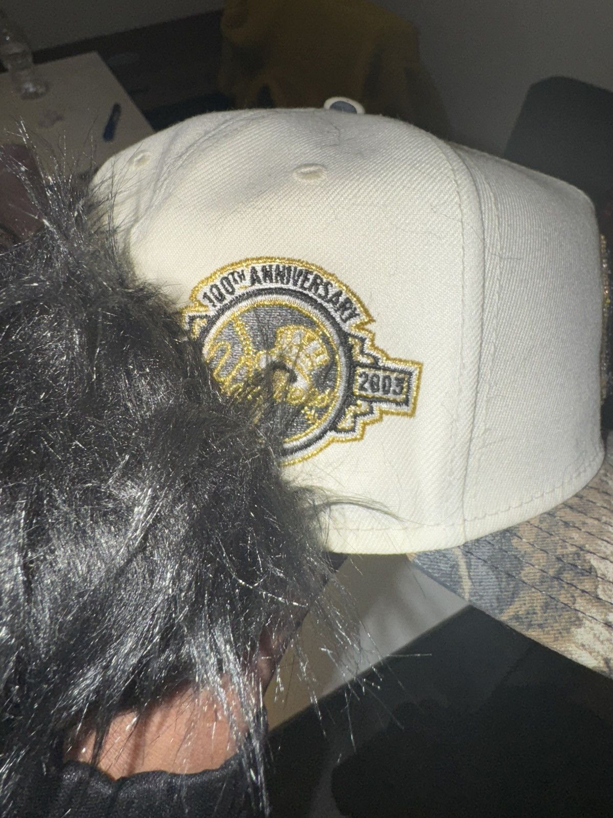 New Era NEW ERA EMBELLISHED ADJUSTABLE CAMO FUR NY HAT Size ONE SIZE - 10 Thumbnail