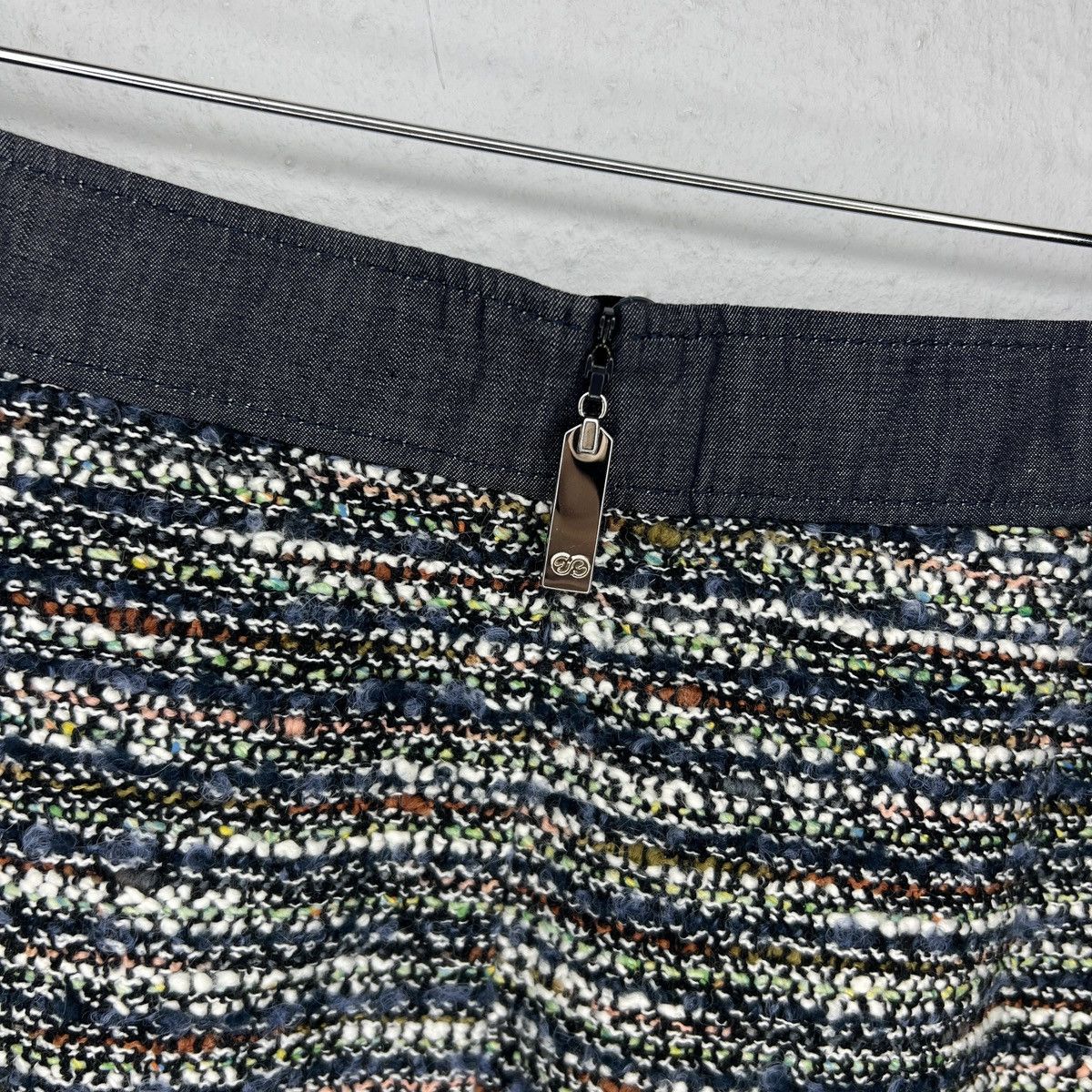 Designer × Escada Escada Tweed Wool Mini Skirt Multicolor Size 26" / US 2 / IT 38 - 5 Thumbnail