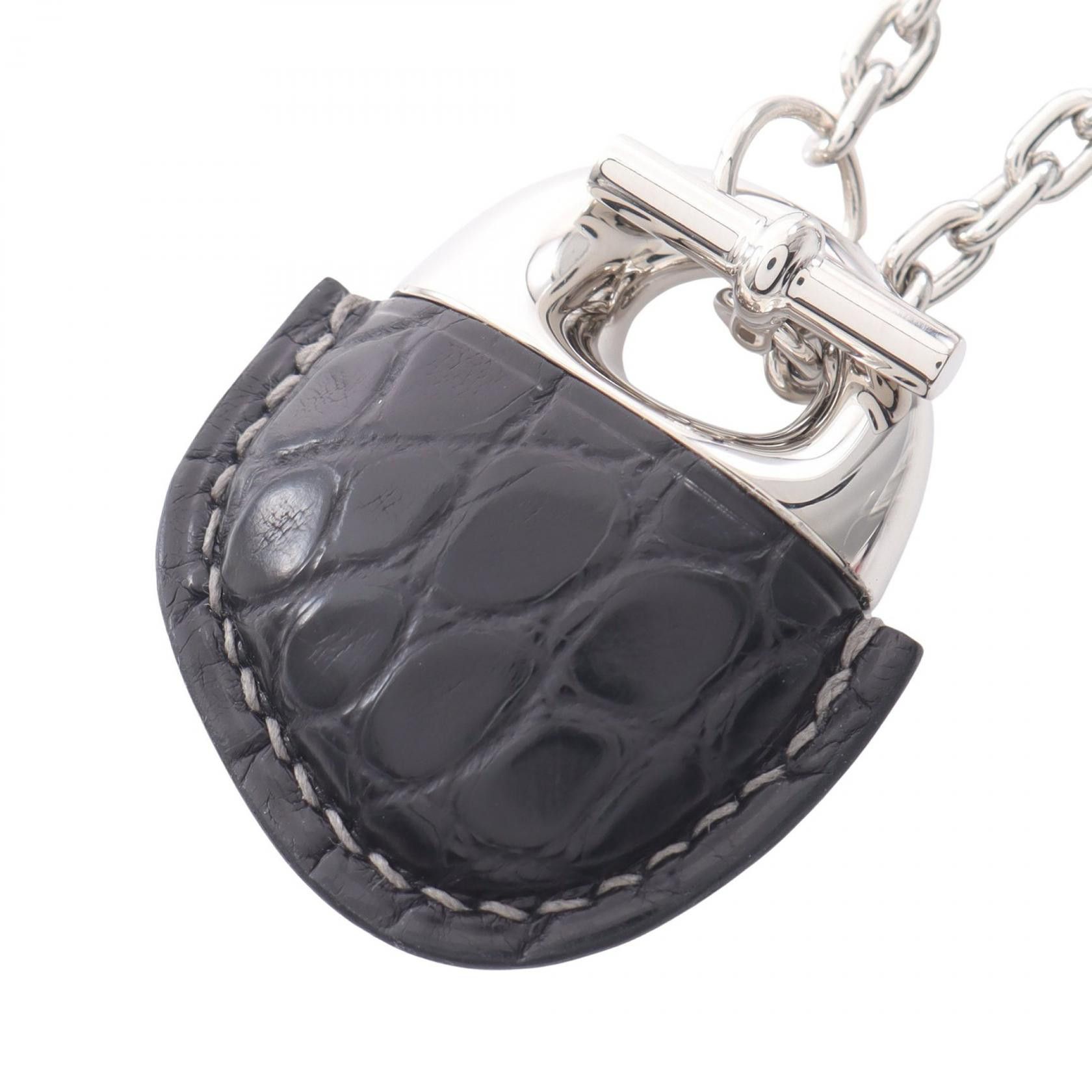 Hermes Hermes Hermes Gale Gene Stainless Steel Leather Necklace Metal Necklace DUTY FREE for USA Size ONE SIZE - 1 Thumbnail