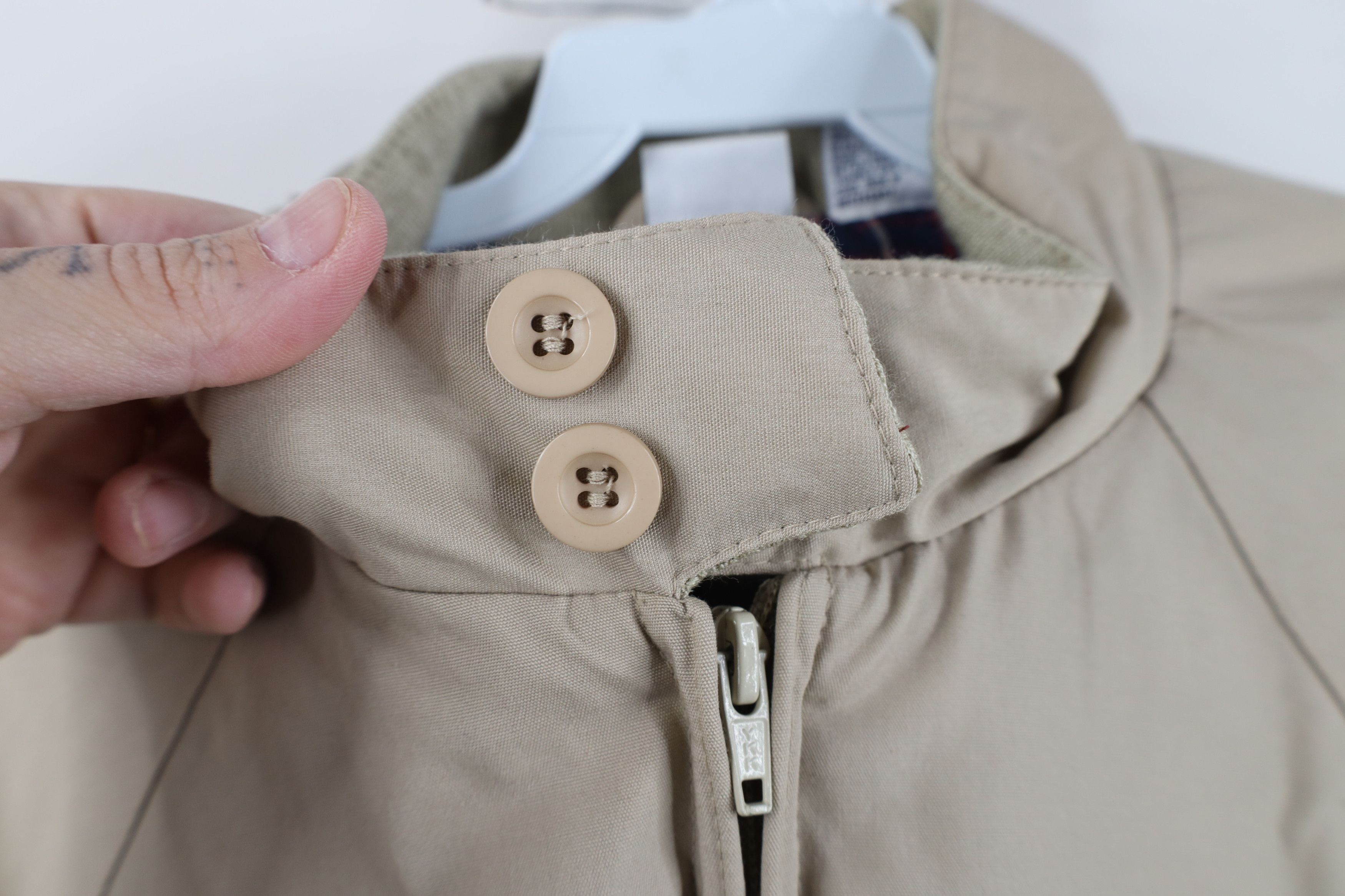 Vintage Deadstock Vintage 90s Streetwear Racer Bomber Jacket Beige Size US L / EU 52-54 / 3 - 9 Thumbnail