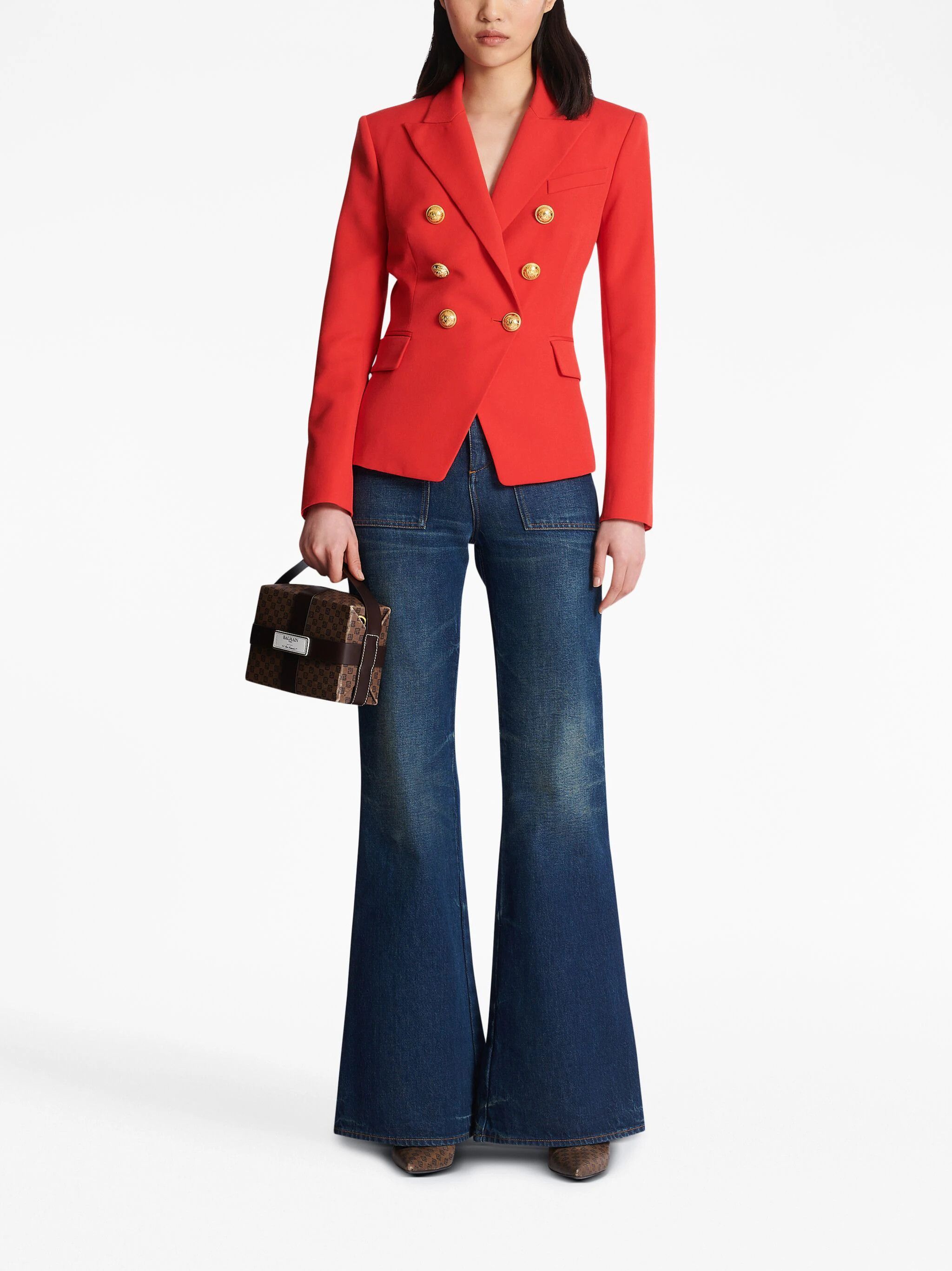 Balmain o1s1rm0624 Blazer in Red Size M / US 6-8 / IT 42-44 - 2 Thumbnail