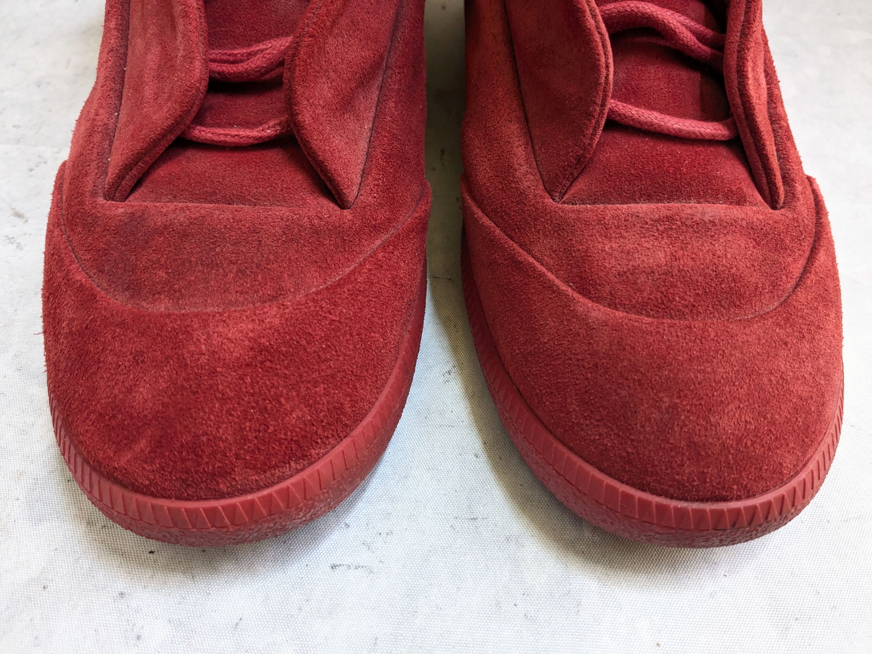 Maison Margiela Maison Margiela Future Red Black 14 47 High Tops Suede Size US 14 / EU 47 - 2 Thumbnail