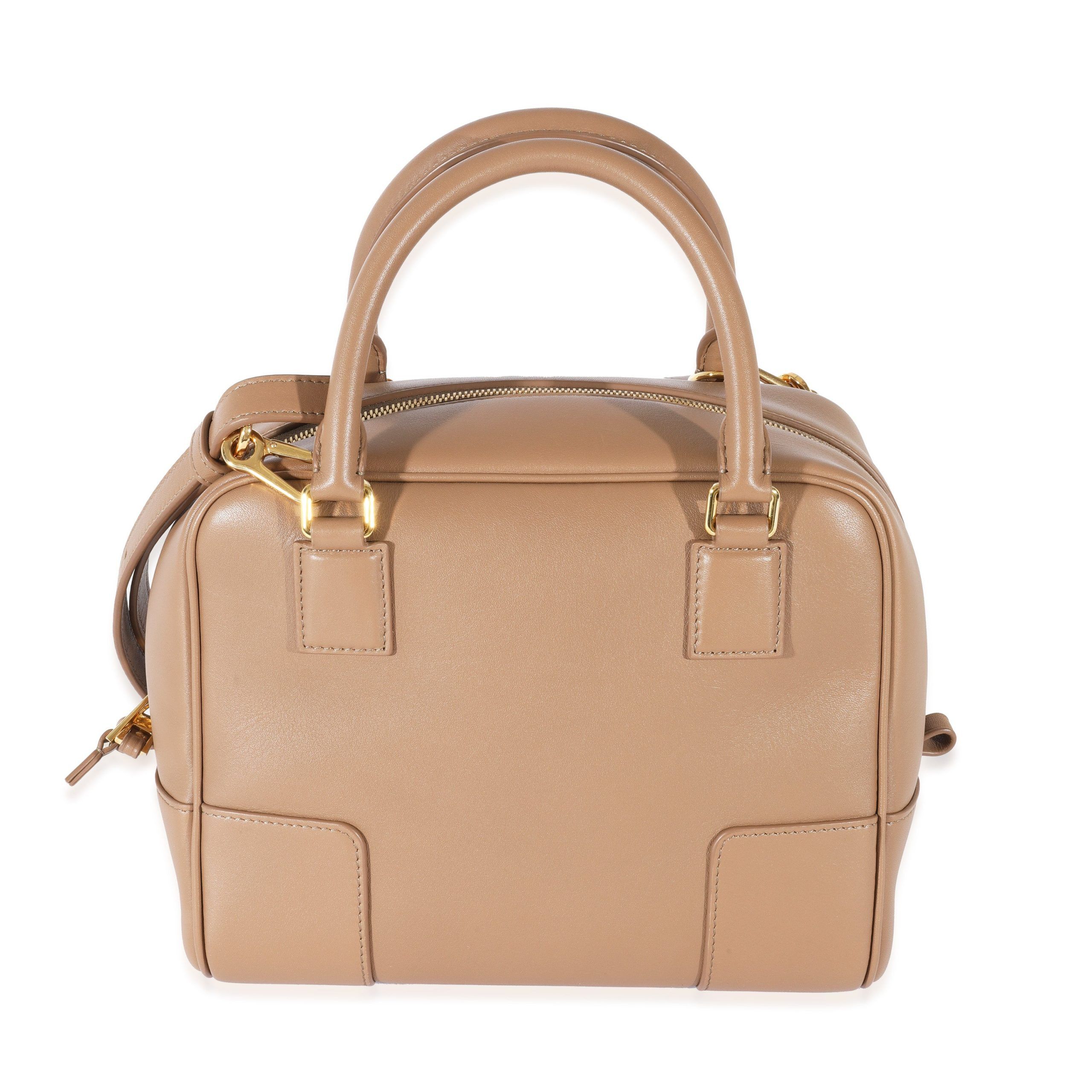 image of Loewe Tan Leather Square Amazona 19 in Brown, Women's