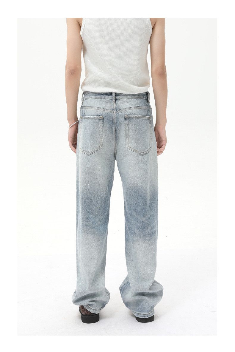Japanese Brand × Jean Japanese retro distressed straight loose washed jeans Size US 32 / EU 48 - 5 Thumbnail