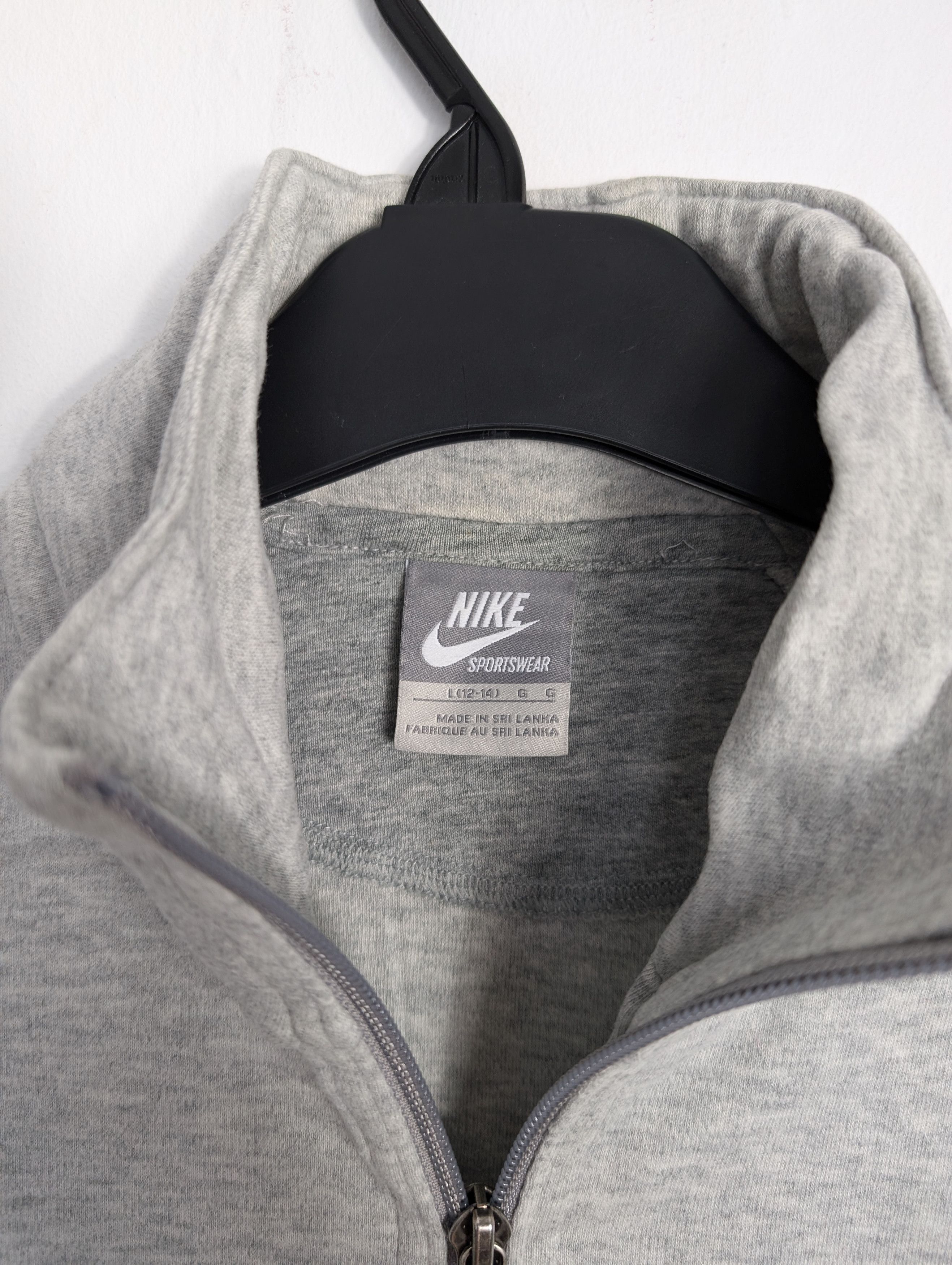 Nike Nike Women's Zip Sweatshirt Grey Crewneck Vintage Size L / US 10 / IT 46 - 3 Thumbnail