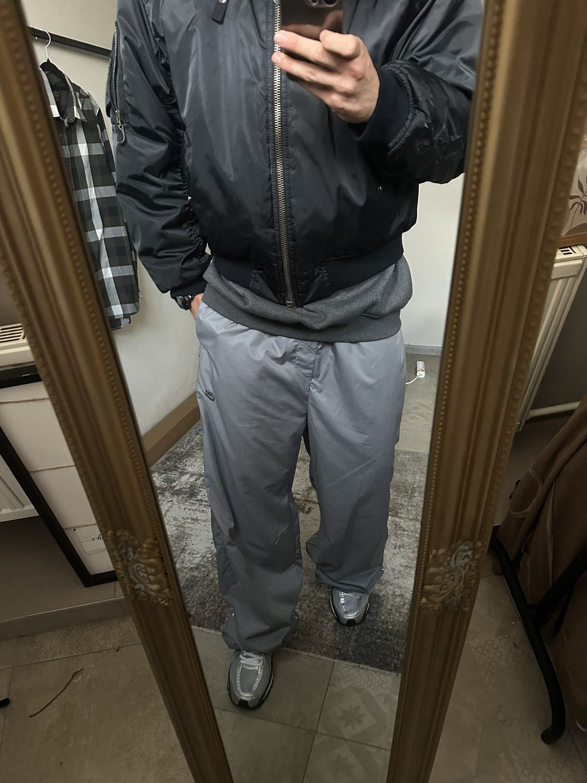 Japanese Brand × Nike 🔥 Rare Nike TN Air Y2K Track Pants Drill Parachute Grey Size US 35 - 10 Thumbnail