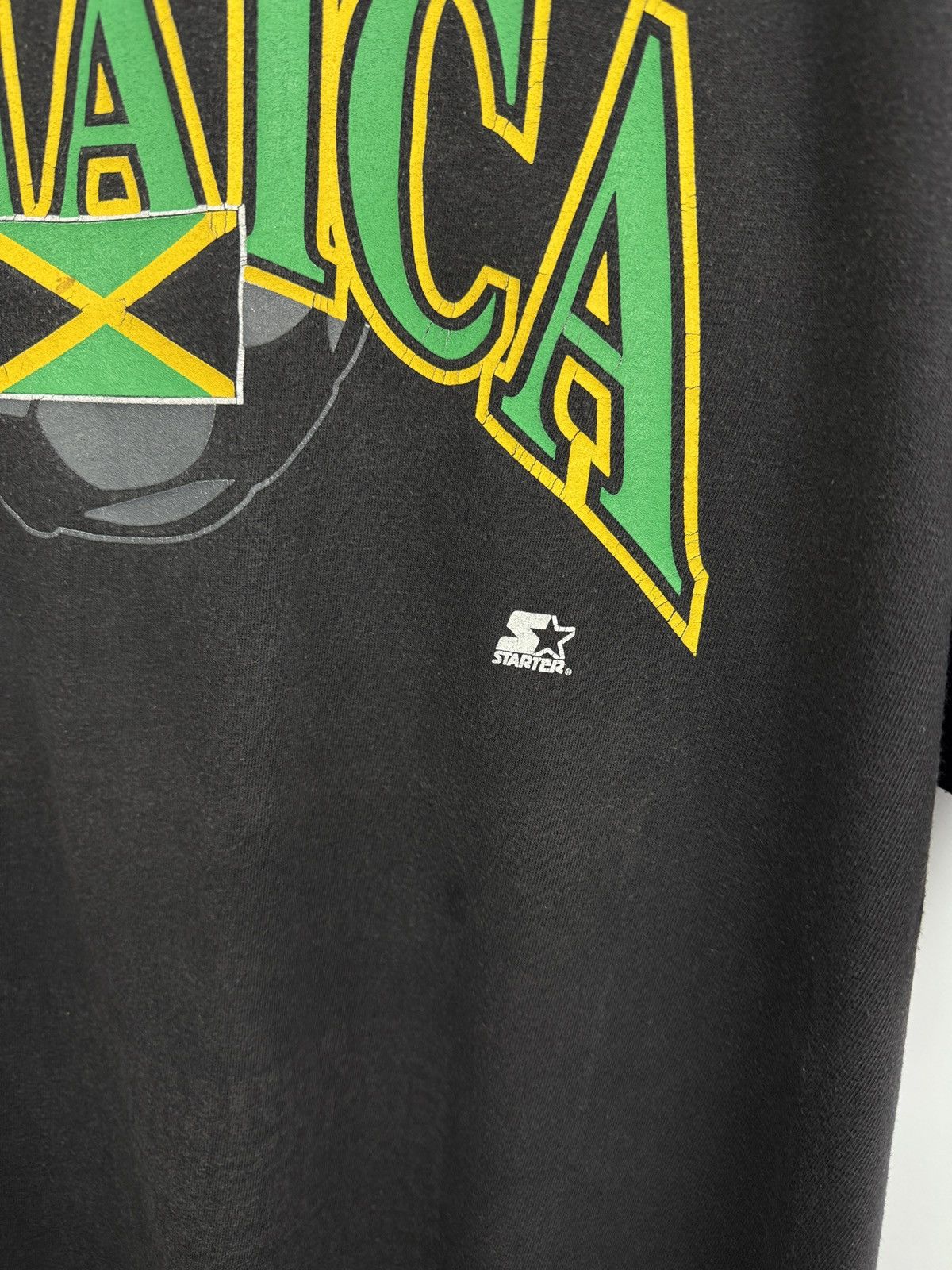 Starter 🇯🇲 Vintage 90s Starter Jamaica Football Retro T-Shirt Soccer Size US L / EU 52-54 / 3 - 8 Thumbnail