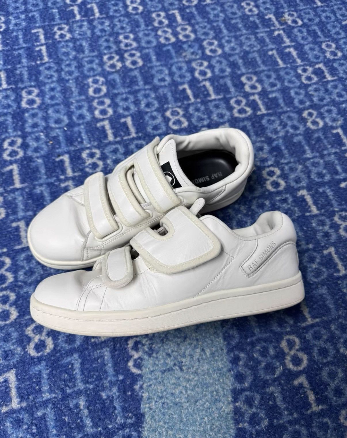 Raf Simons Raf Simons Low-Top White Sneakers with Velcro Straps K37 Size US 7 / IT 37 - 1 Thumbnail